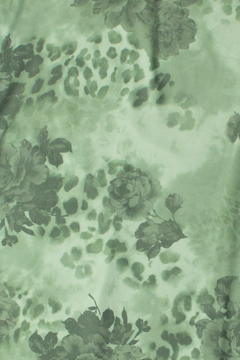 Green Floral Mesh Maxi Dress Product Image