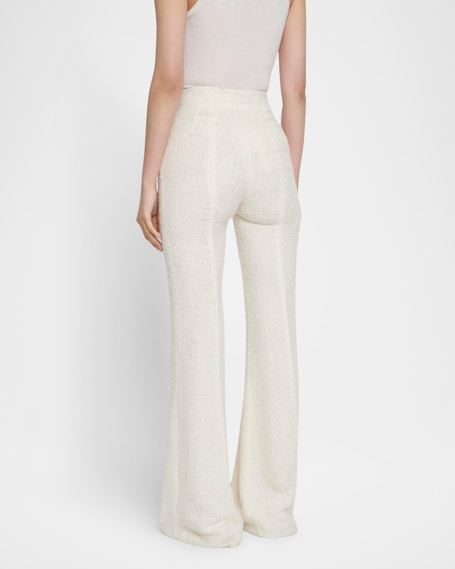 Rhein Flared Textured Silk Pants Product Image