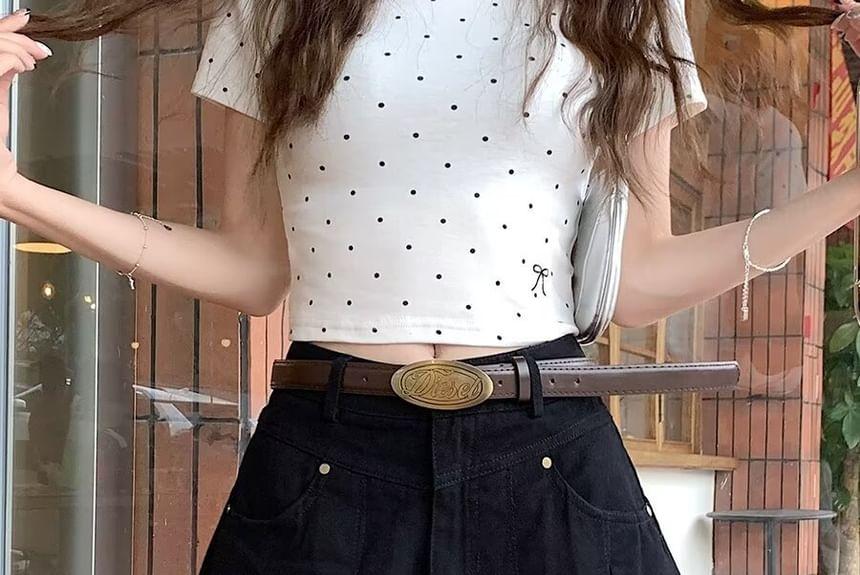 High Rise Denim Mini Pleated Skirt Product Image