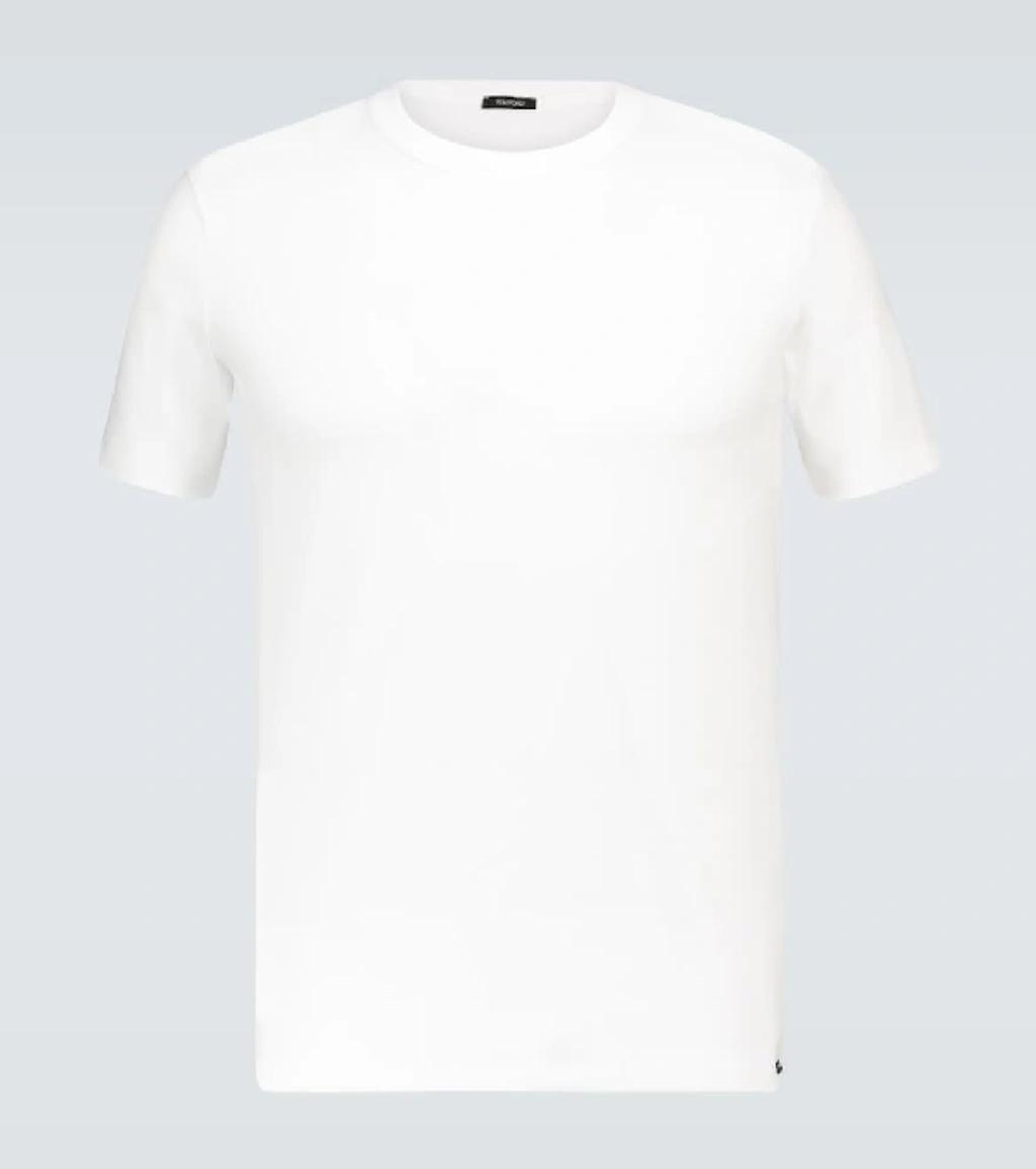 TOM FORD Slim-fit Lyocell And Cotton-blend Jersey T-shirt In Neutrals Product Image