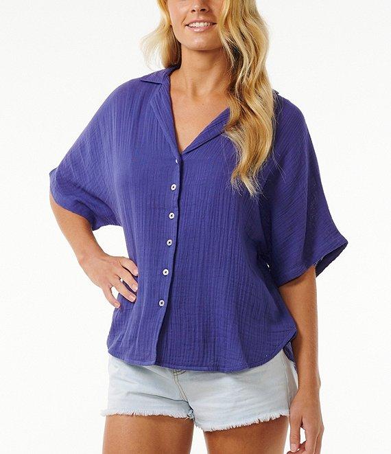 Rip Curl Premium Surf Relaxed Short Sleeve Button Front Woven Coordinating Shirt Product Image