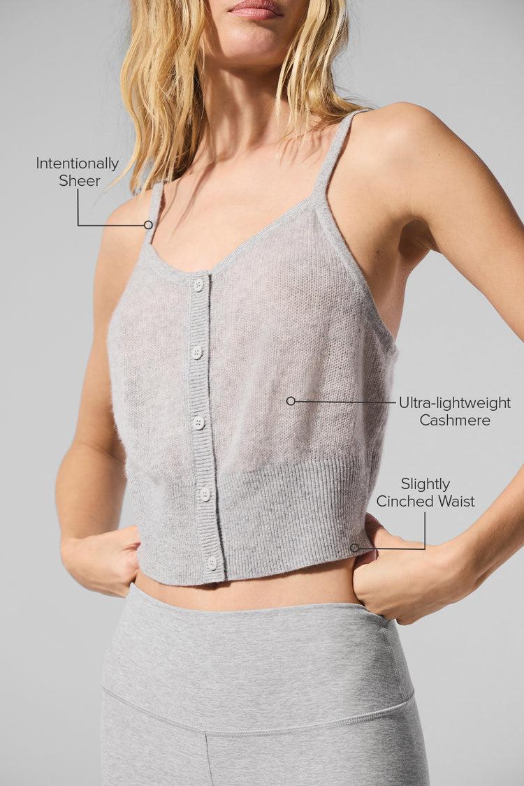 Sheer Cashmere Tank - Athletic Heather Grey Female Product Image