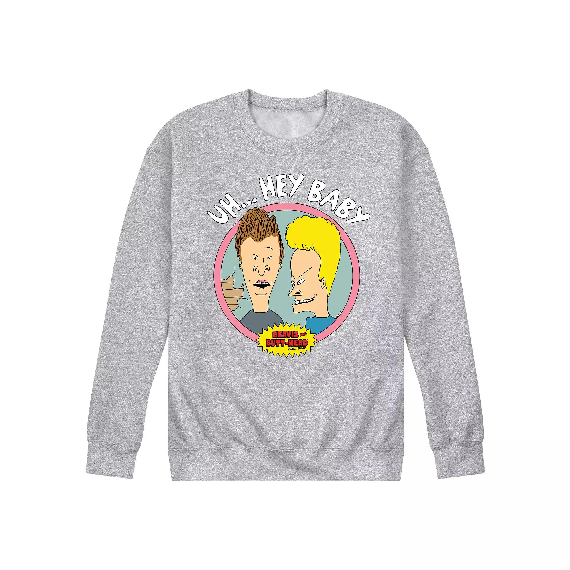 Men's Beavis & Butthead Uh... Hey Baby Fleece Sweatshirt,  Product Image