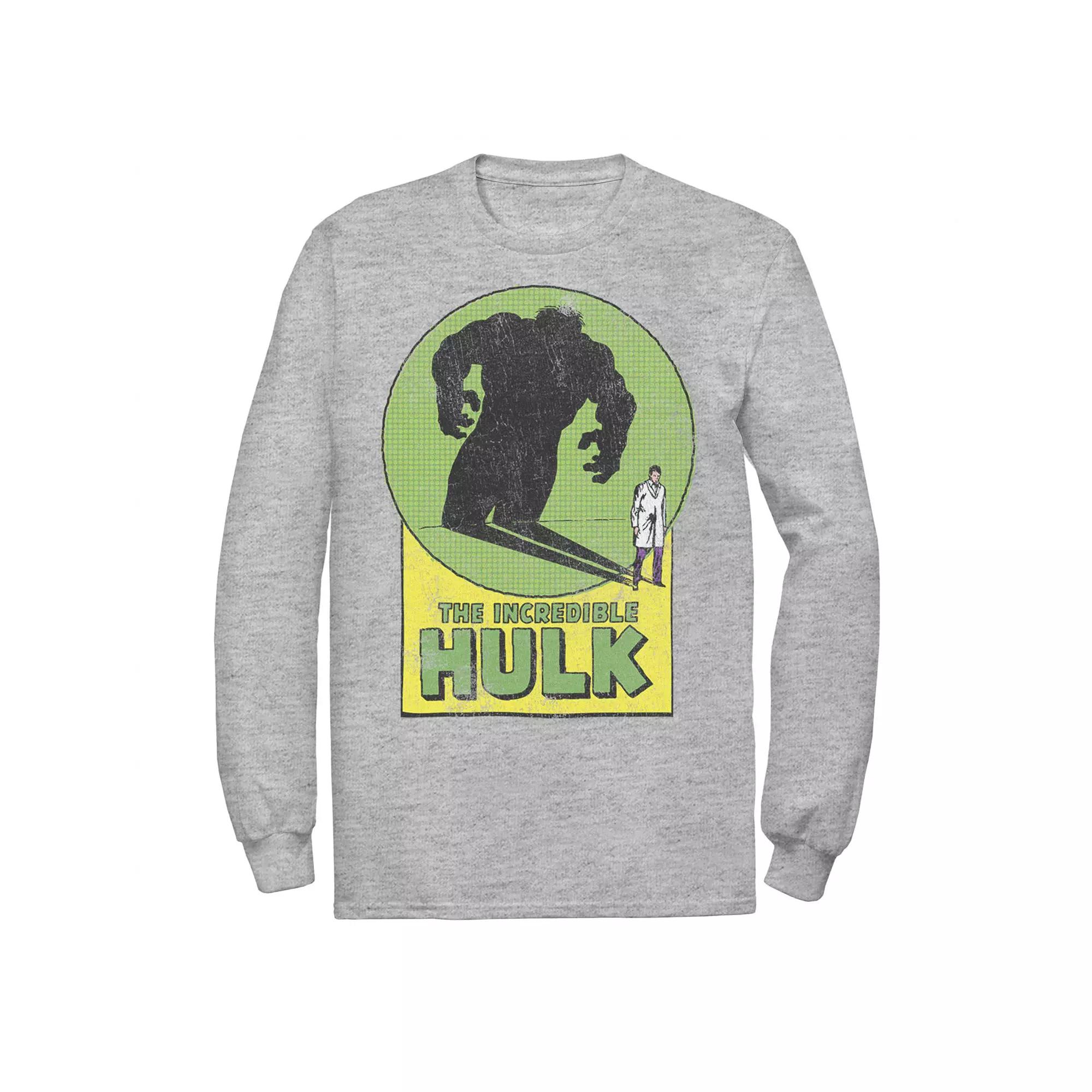 Men's Marvel Hulk Transformation Shadow Tee, Size: Small, Athletic Grey Product Image