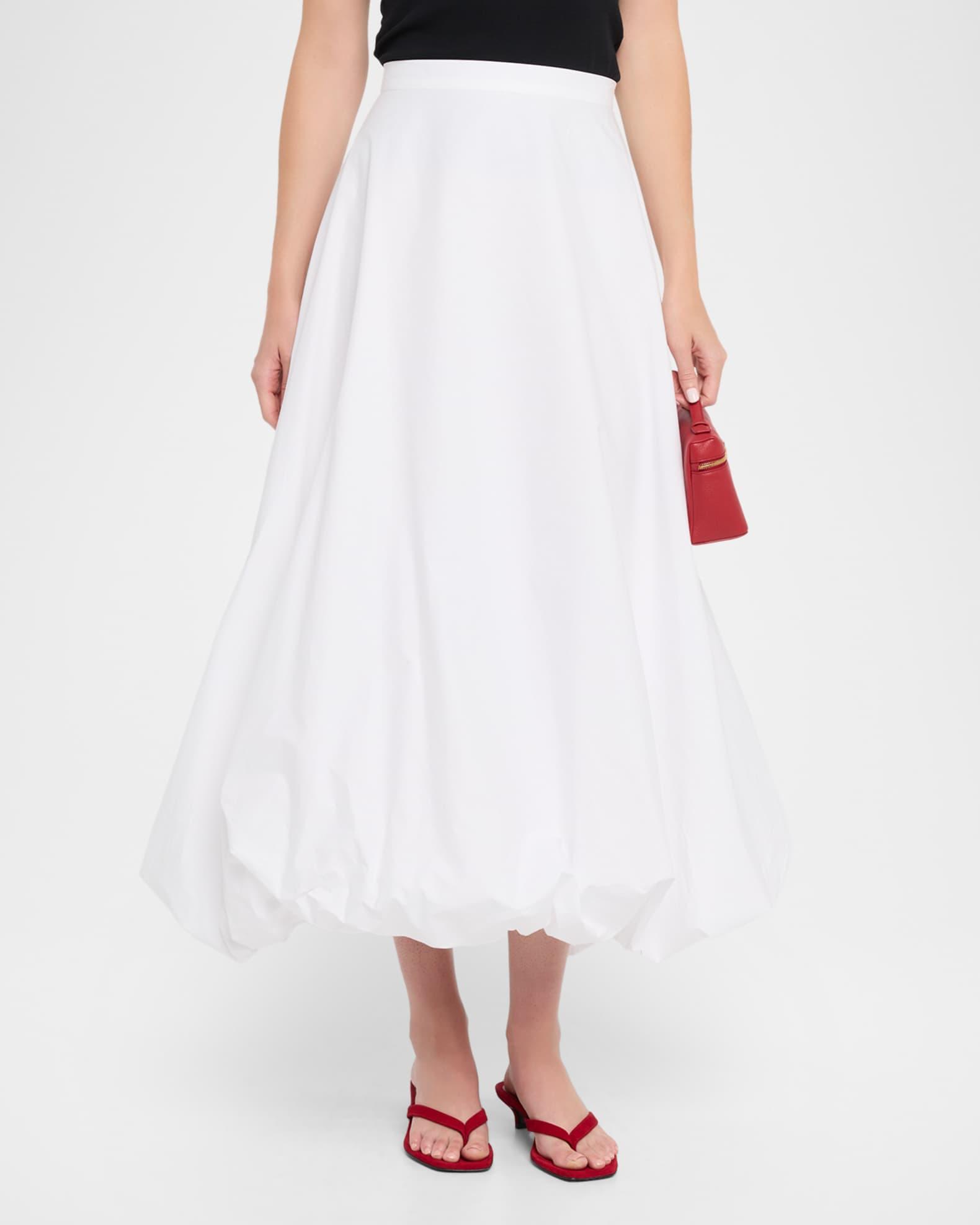 Aubrey Bubble Organic Cotton Midi Skirt Product Image