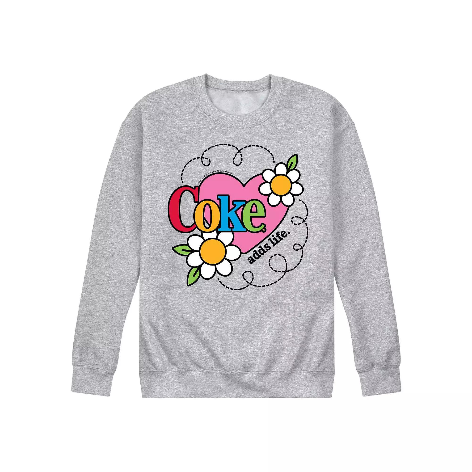 Men's Coke Colorful Collage Fleece Sweatshirt,  Product Image