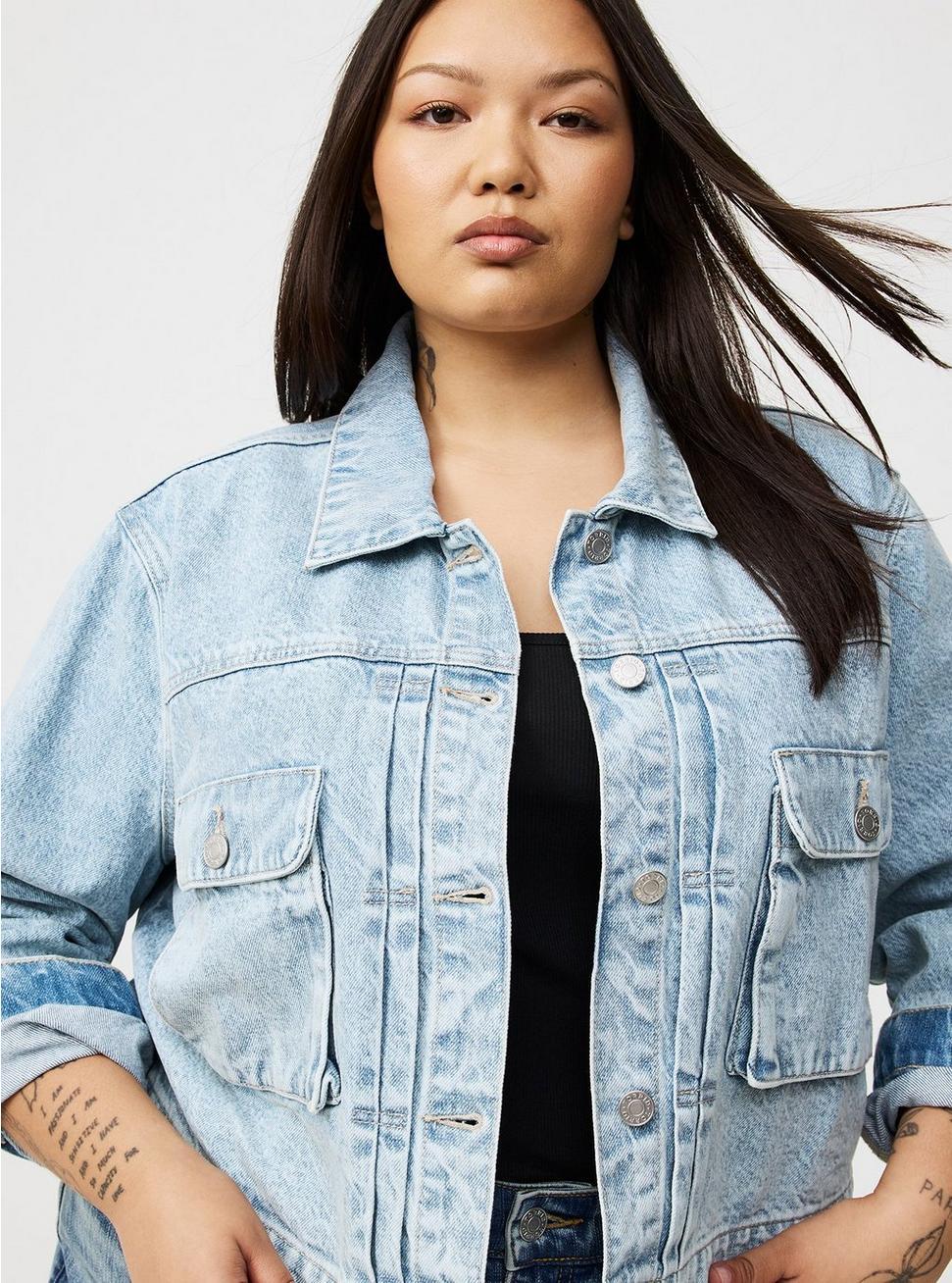 Vintage Denim Trucker Jacket Product Image