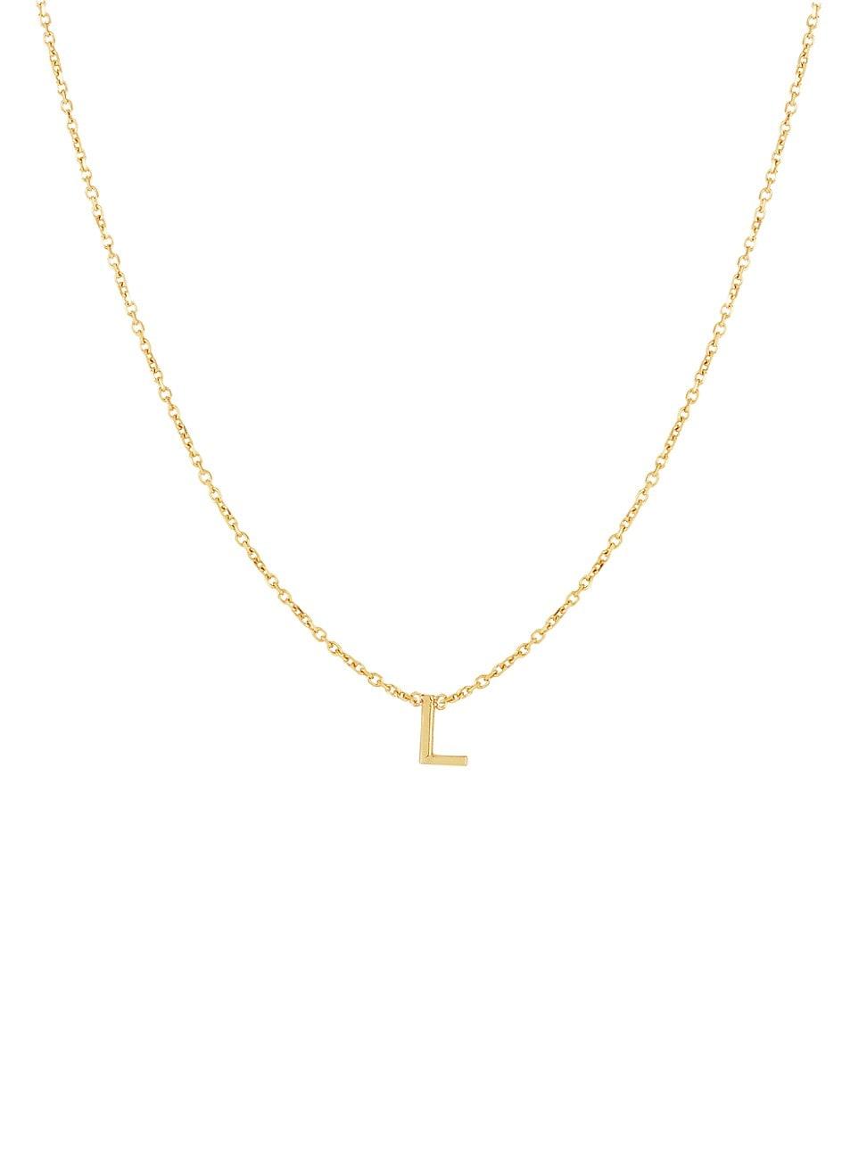Womens 14K Yellow Gold Initial Pendant Necklace Product Image
