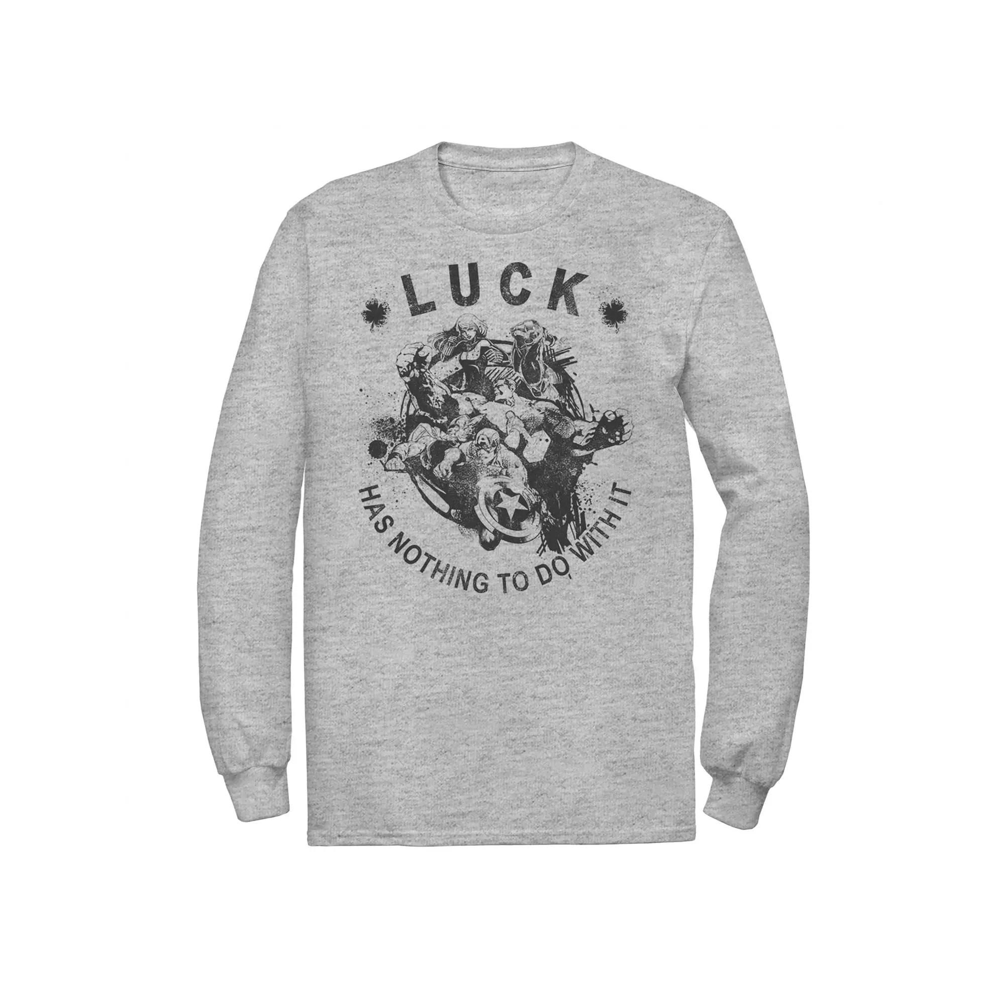 Men's Marvel St Patty's All Skill No Luck Avengers Tee,  Product Image