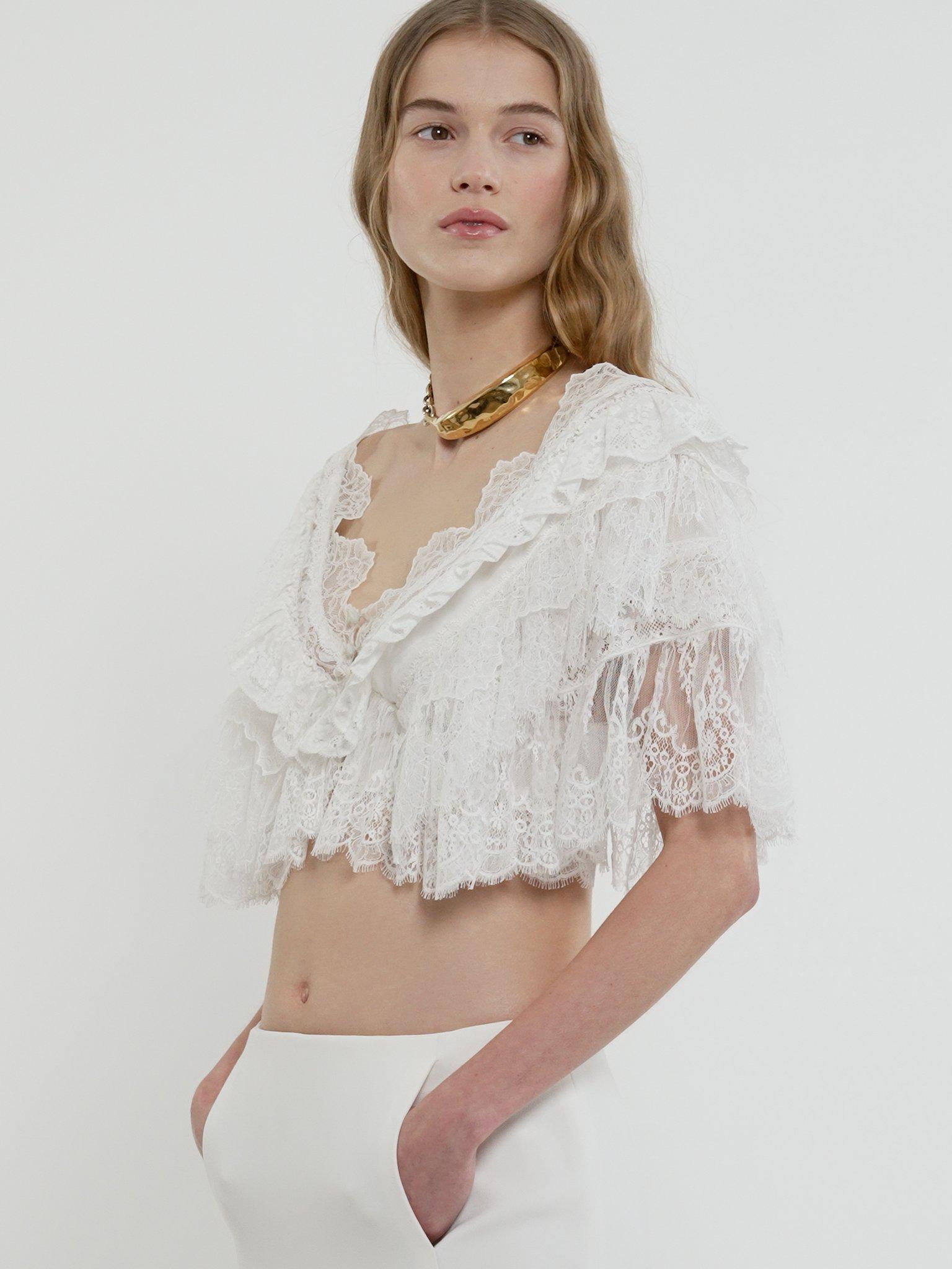 Heritage V-neck lace top Product Image