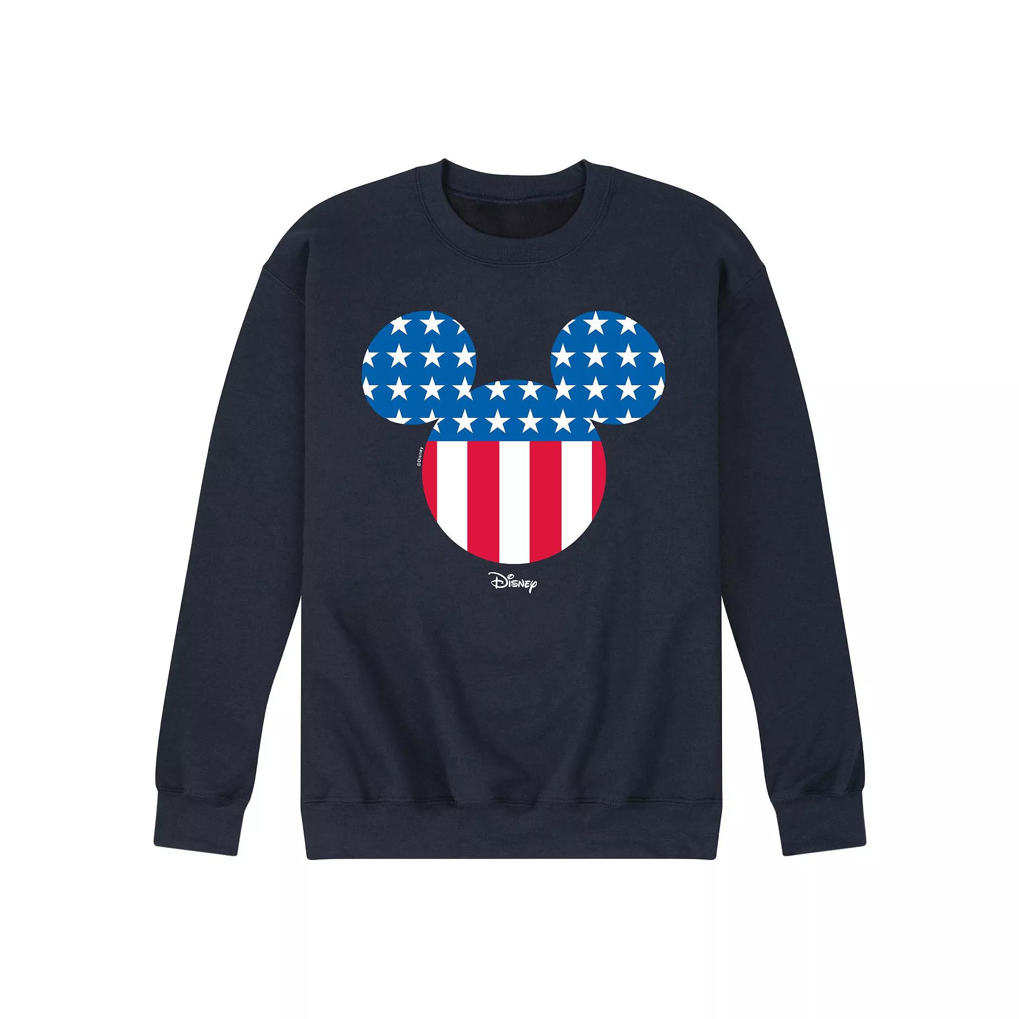 Disney's Mickey Mouse Men's American Flag Fleece Sweatshirt,  Product Image