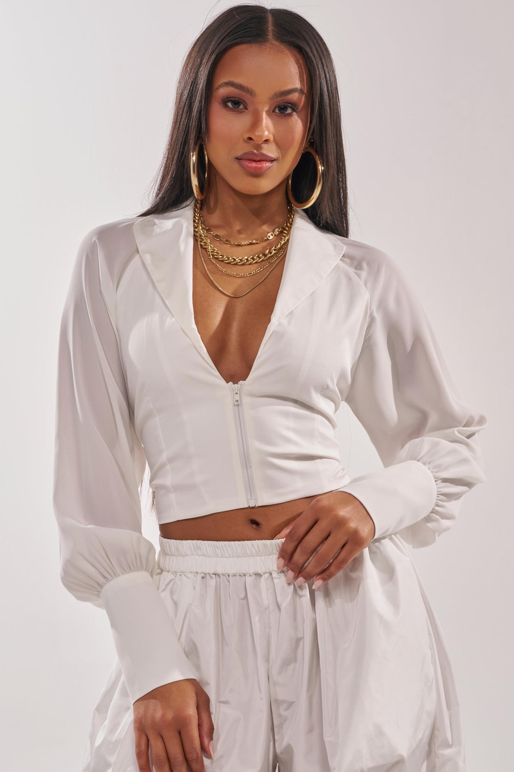EFFORTLESS CORSET BLOUSE TOP Product Image
