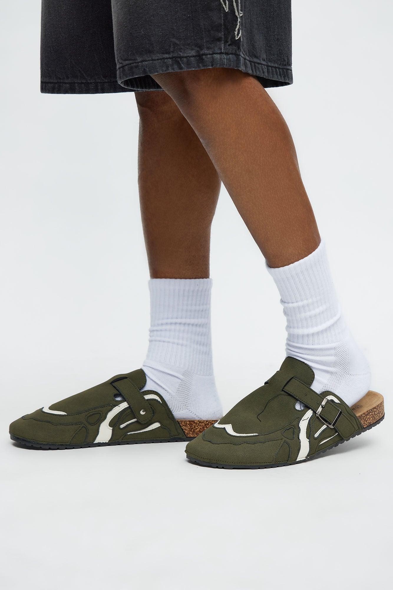 Patchwork Slip On Mule - Grey/combo Male Product Image