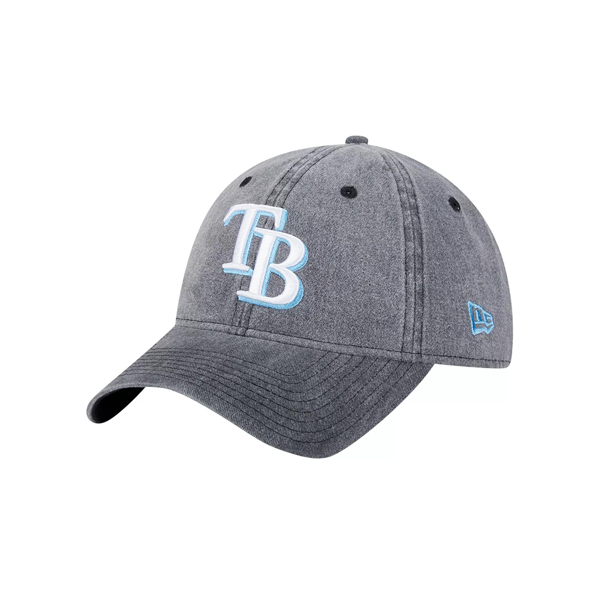 Men's New Era Black Tampa Bay Rays Rugged Team 9TWENTY Adjustable Hat Product Image