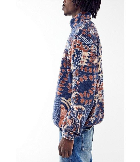 BDG Urban Outfitters Long Sleeve Paisley Printed Fleece Pullover Product Image