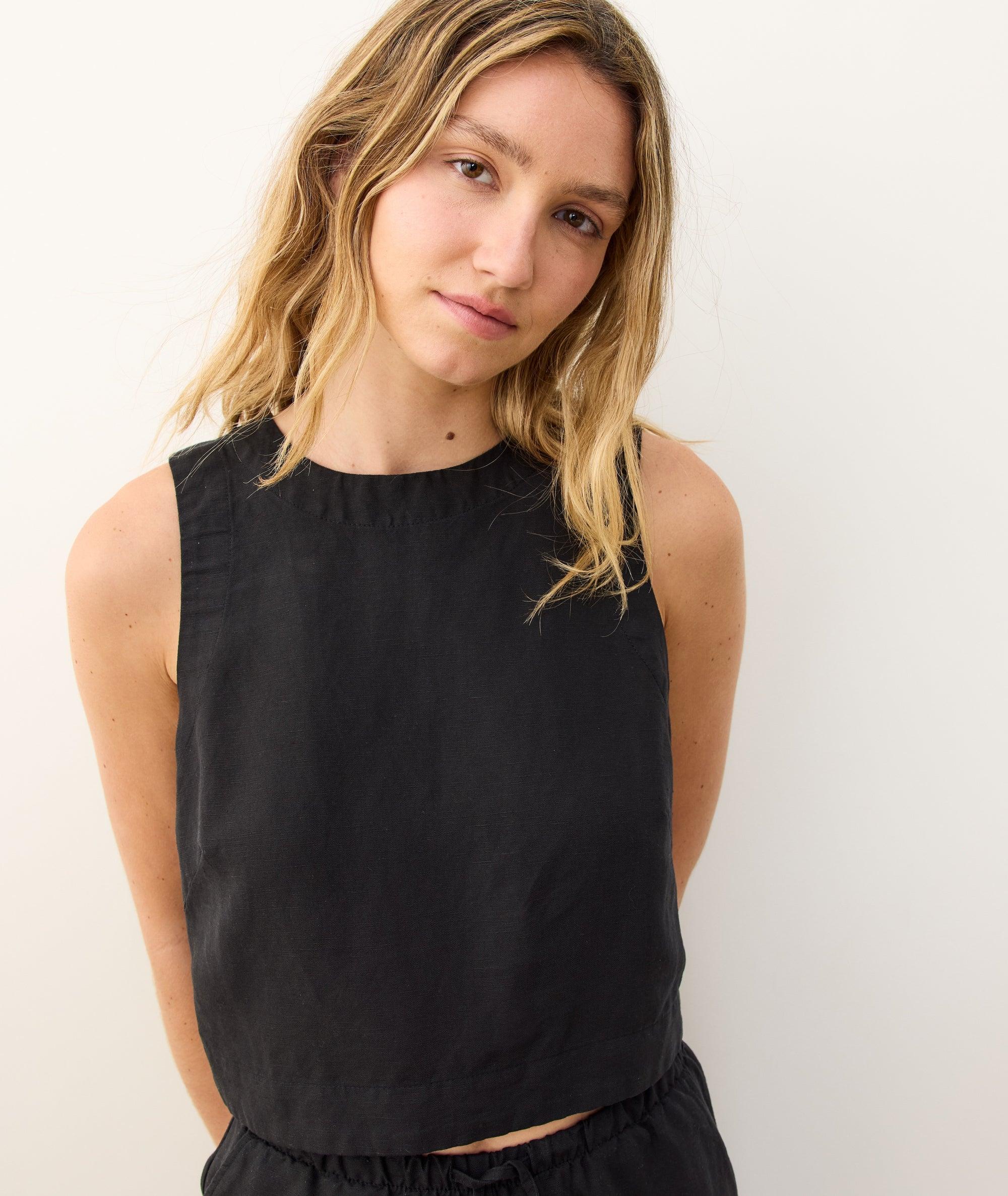 Linen Drawstring Wide Leg Pant Product Image