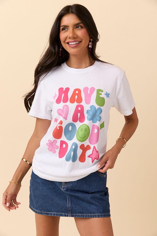 Have A Good Day White Graphic Tee Product Image