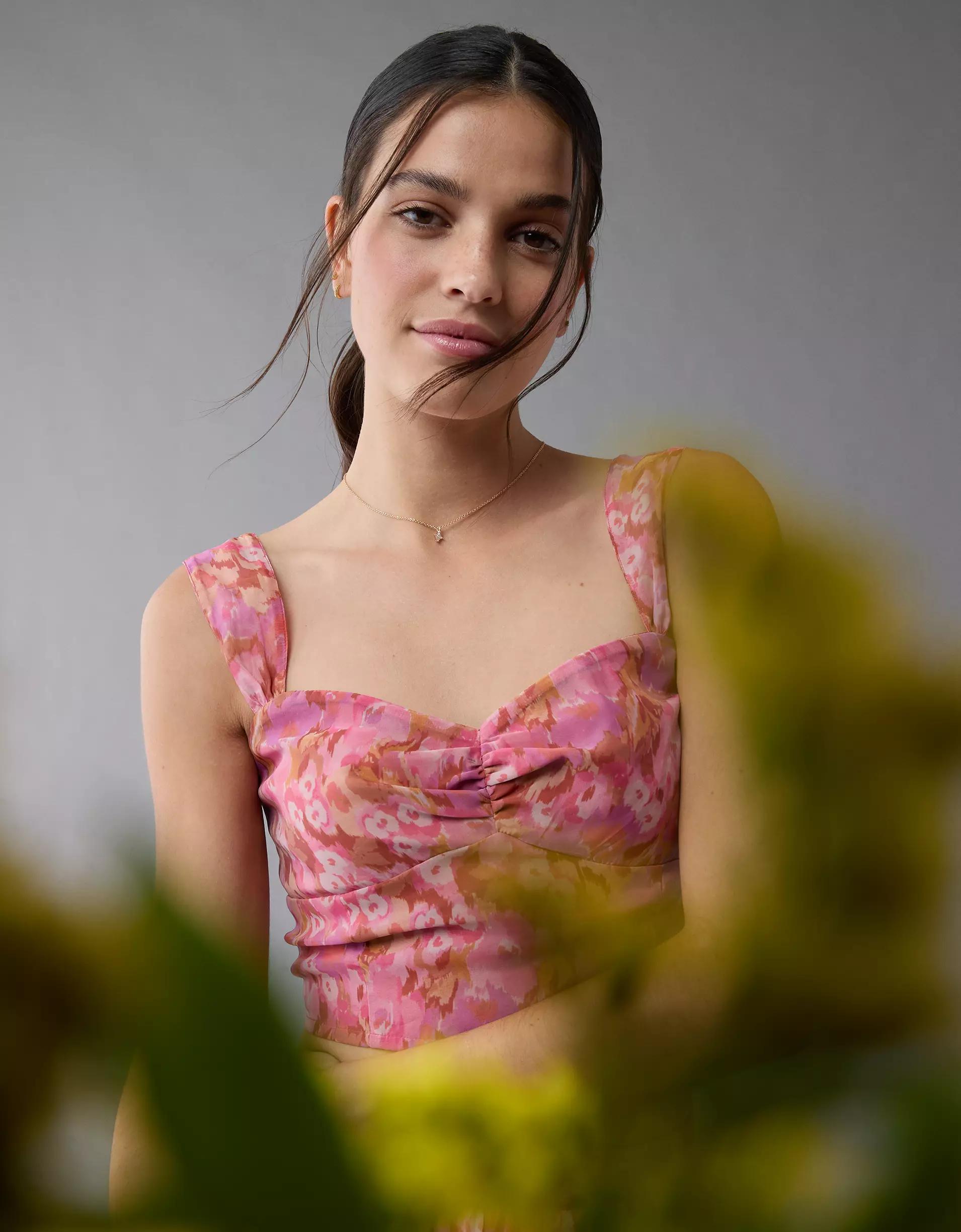 AE Floral Organza Maxi Skirt Set Product Image