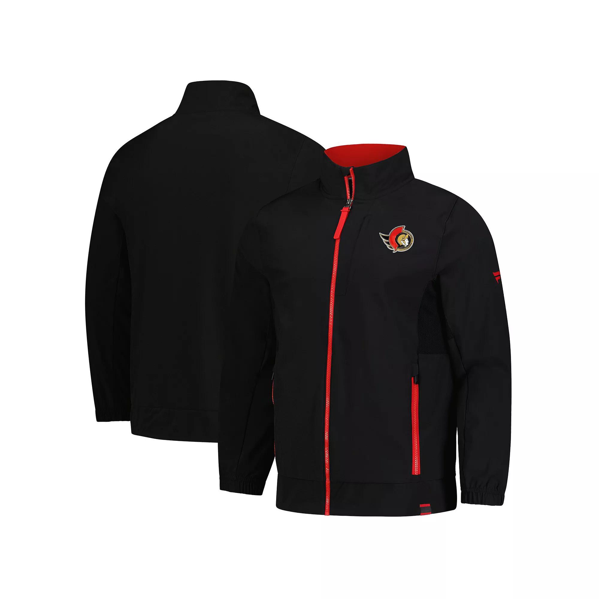 Men's Fanatics Black Ottawa Senators Authentic Pro Rink Coaches Full-Zip Jacket,  Product Image