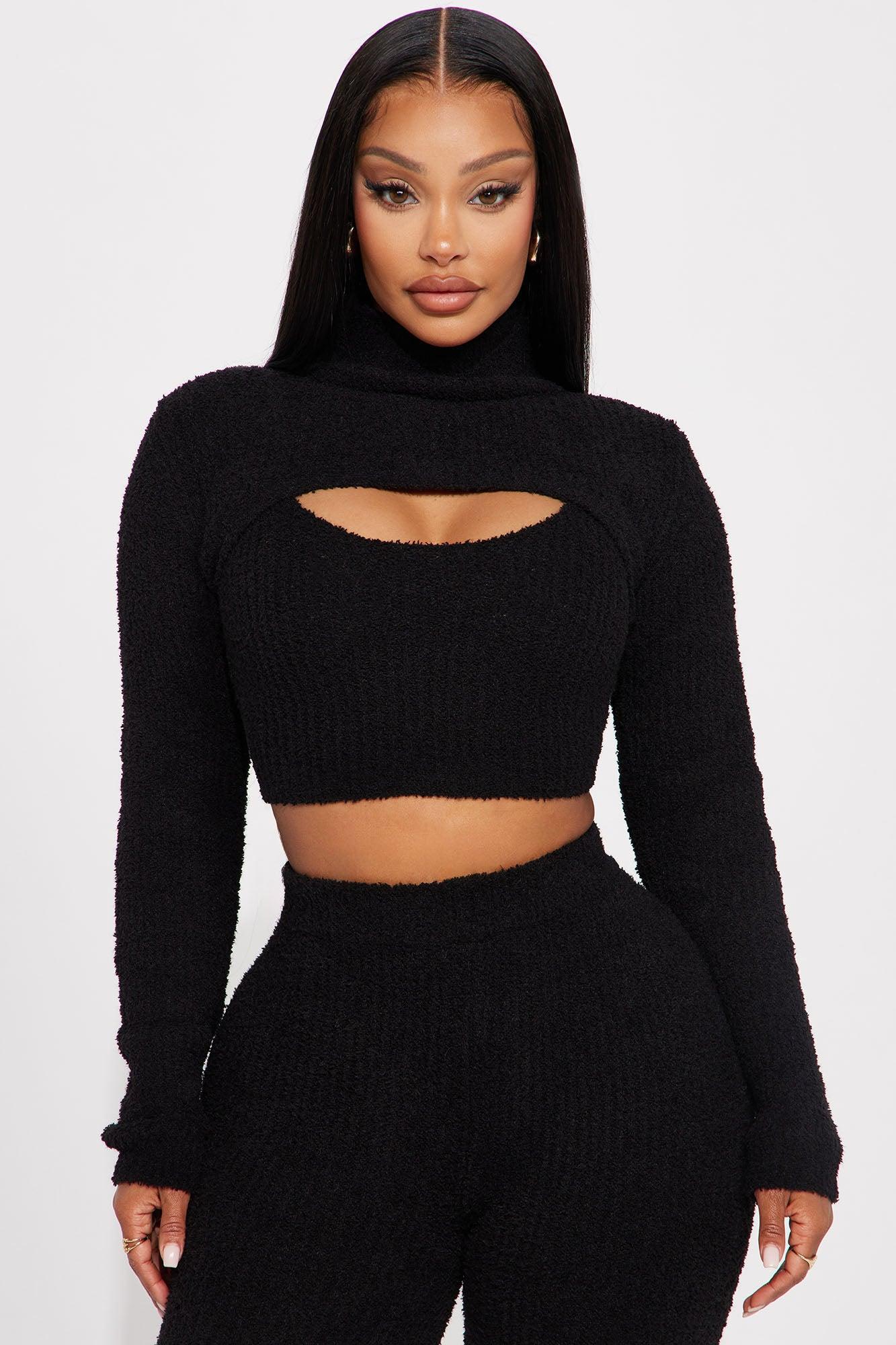 Feeling Cozy 3 Piece Pant Set - Black Product Image