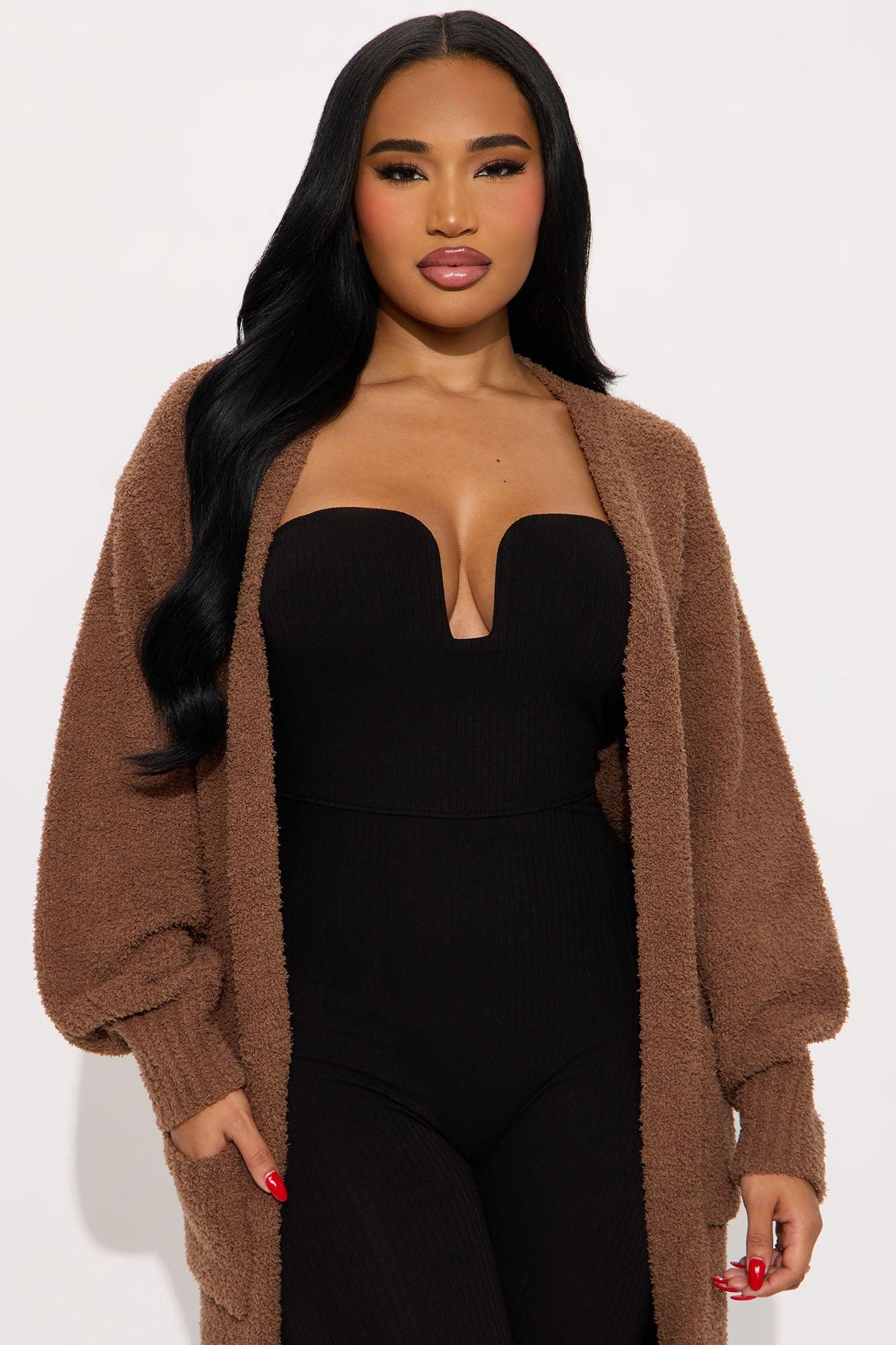Living In It Cardigan - Mocha Female Product Image