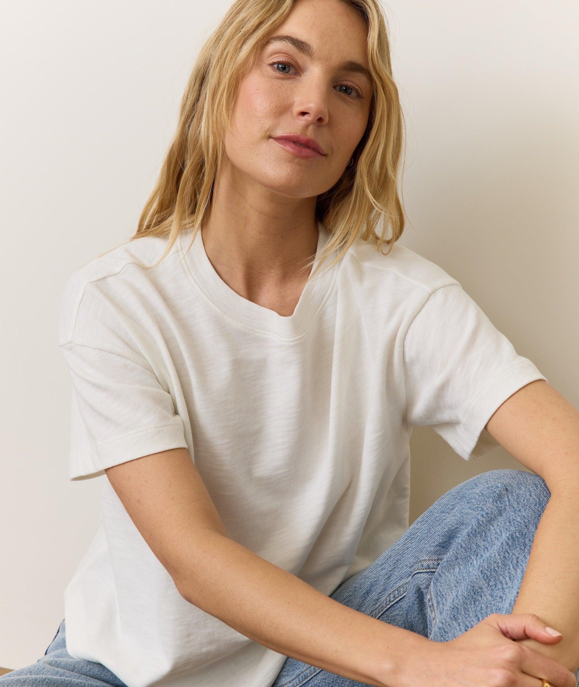 Sadie Vintage Slub Crop Tee Product Image