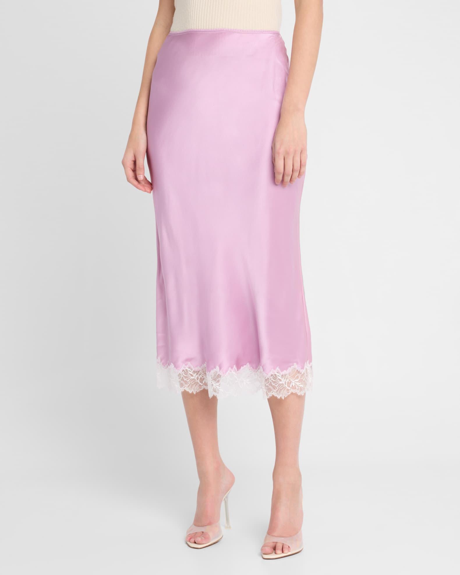 Miranda Bias-Cut Silk Skirt Product Image