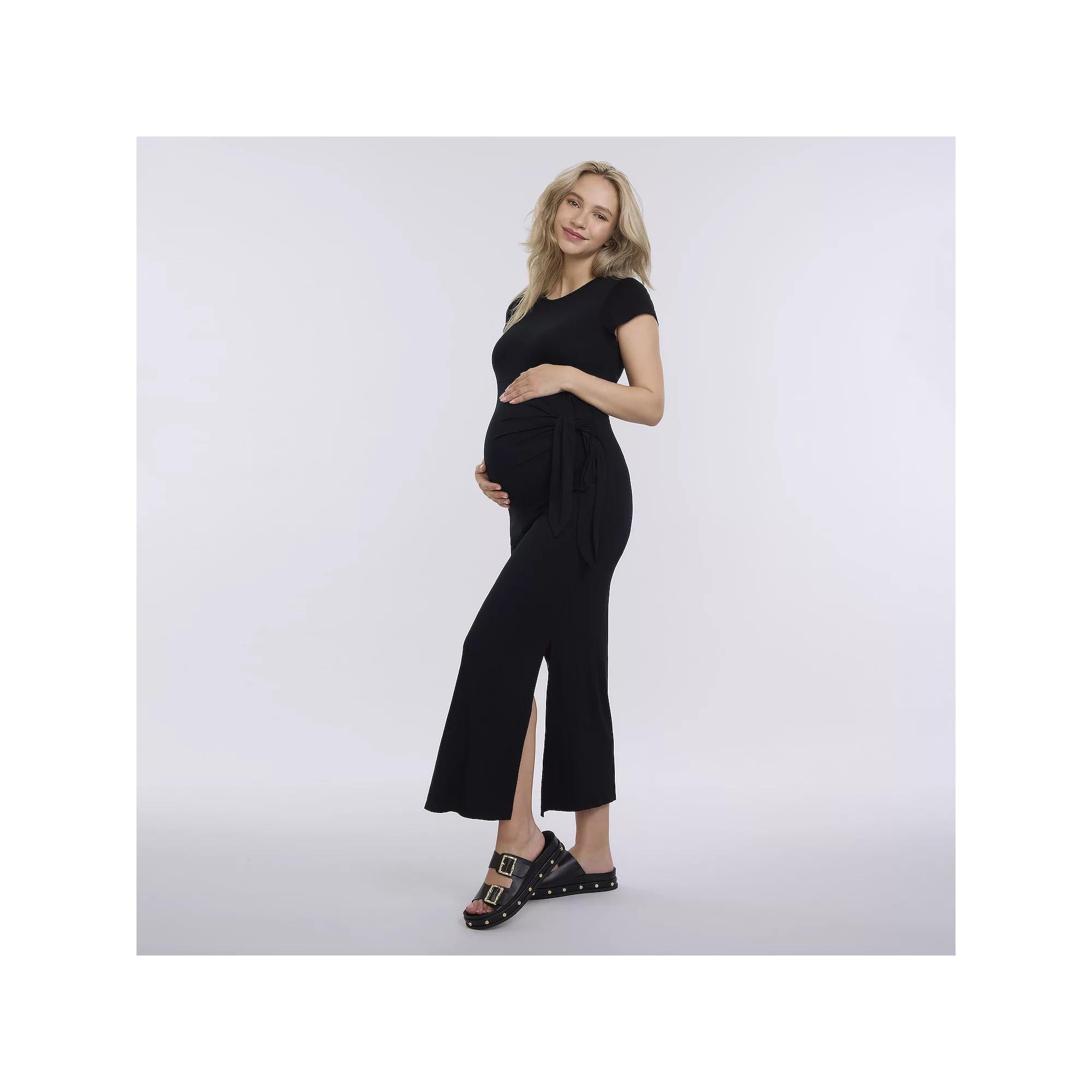 Maternity Motherhood Tie Detail Midi Dress, Women's,  Product Image