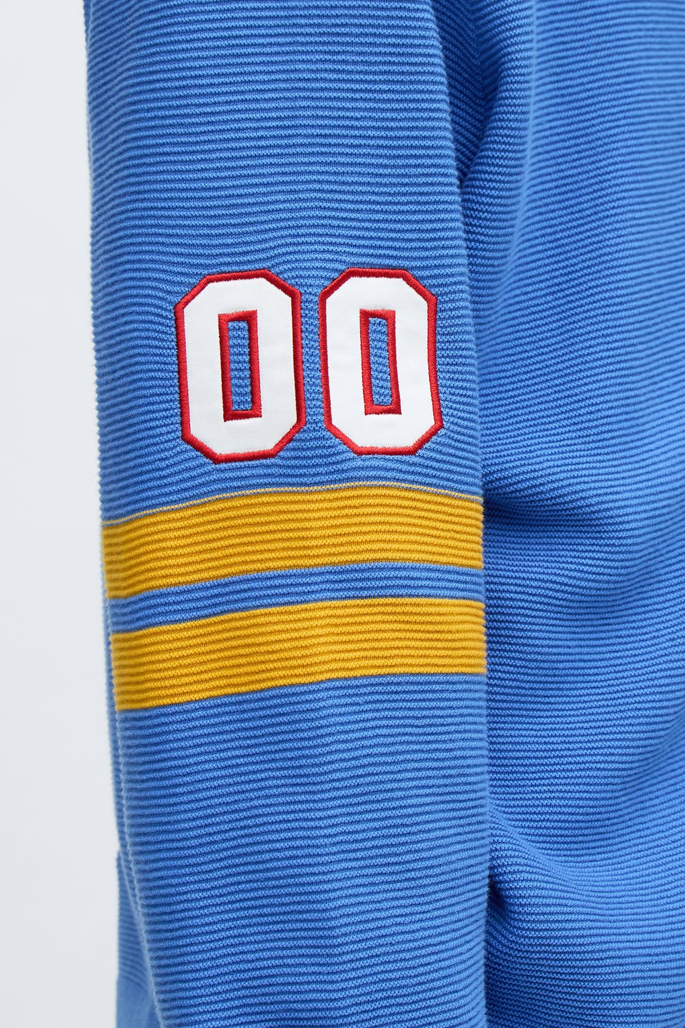 Knit New York Varsity Cardigan - Blue Product Image