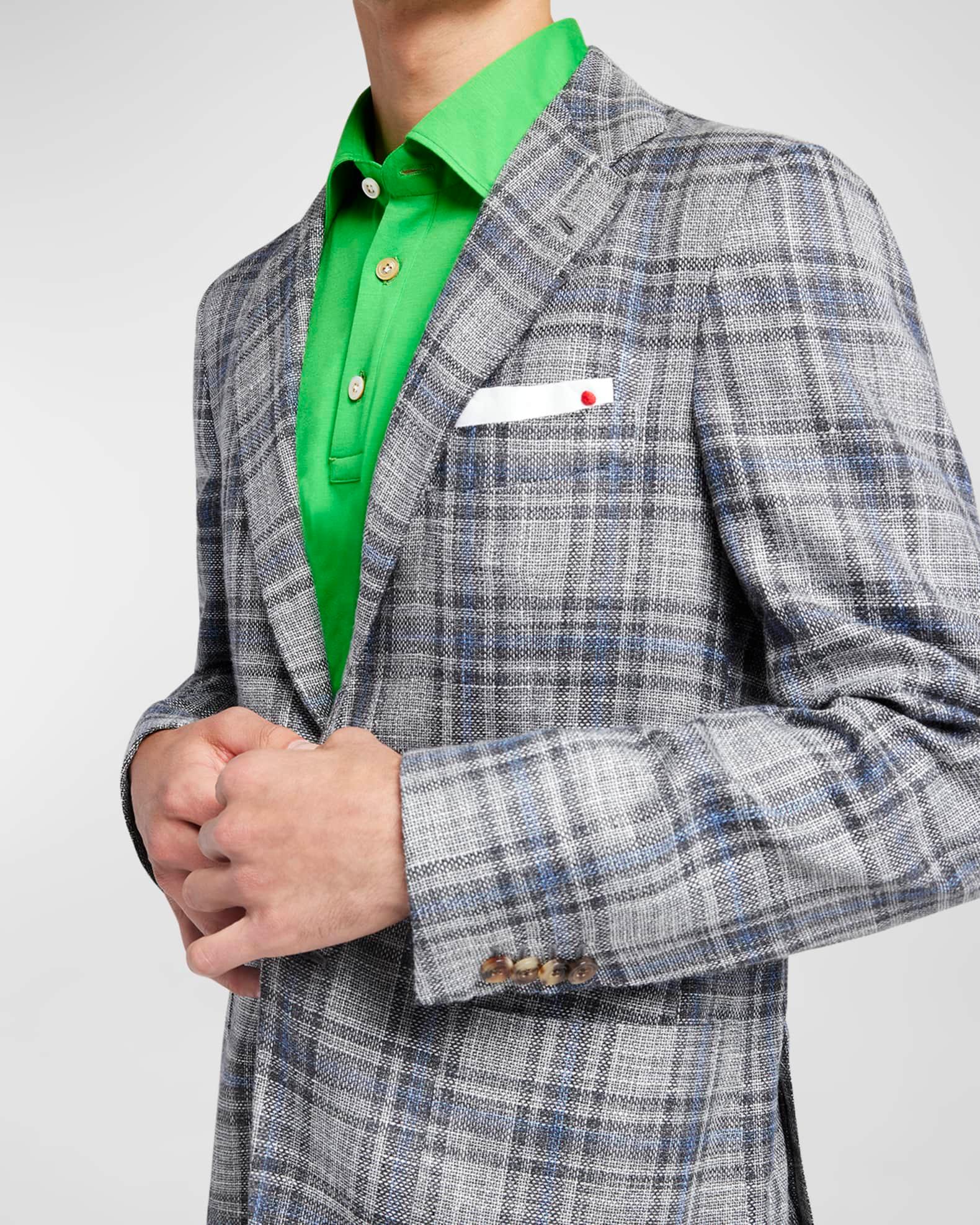 Men's Cashmere-Wool Plaid Sport Coat Product Image