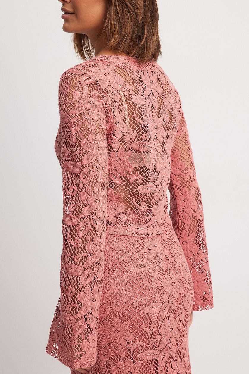 Crochet Long Sleeve Cardigan Product Image