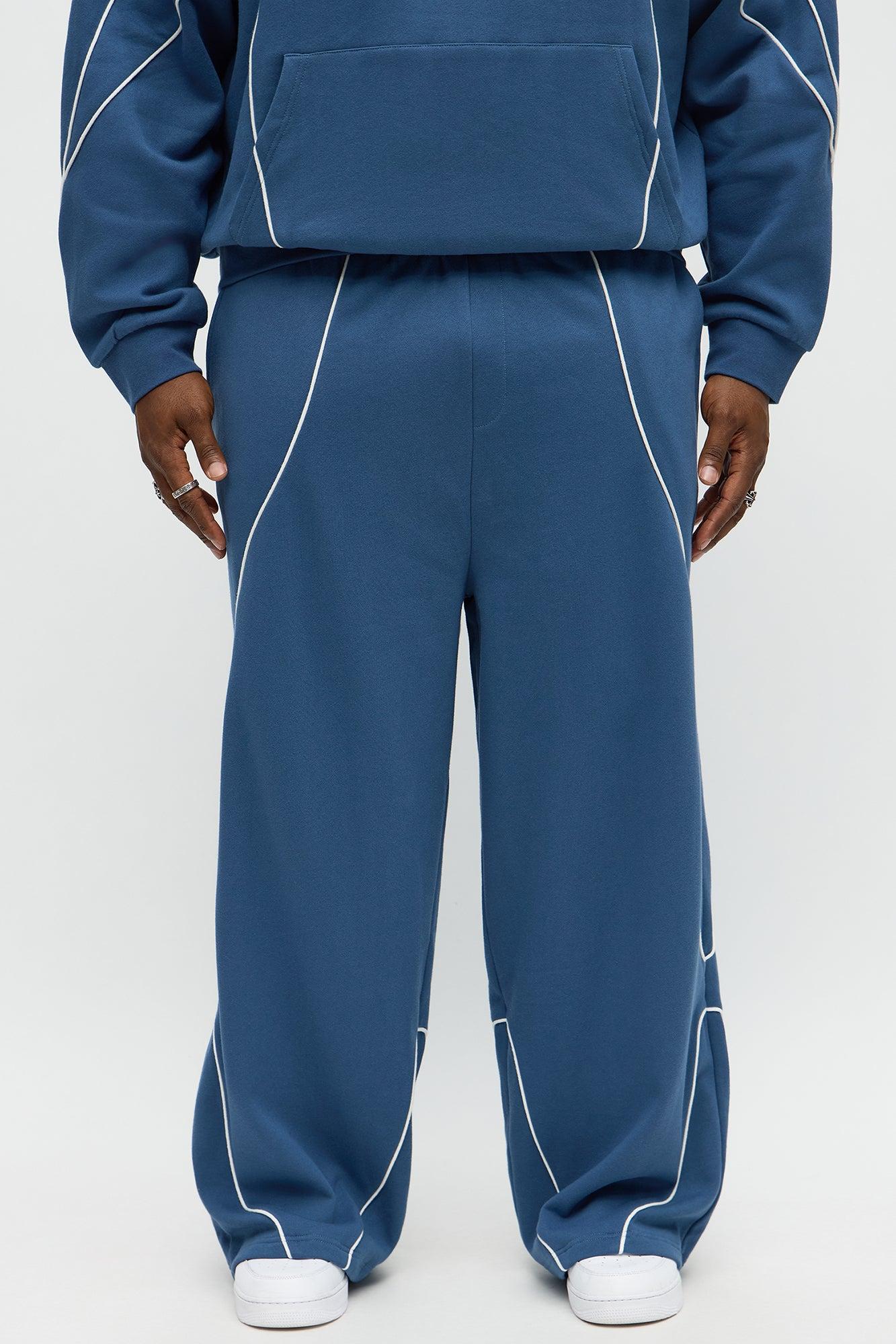 Pinstripe Sweatpant - Navy Male Product Image