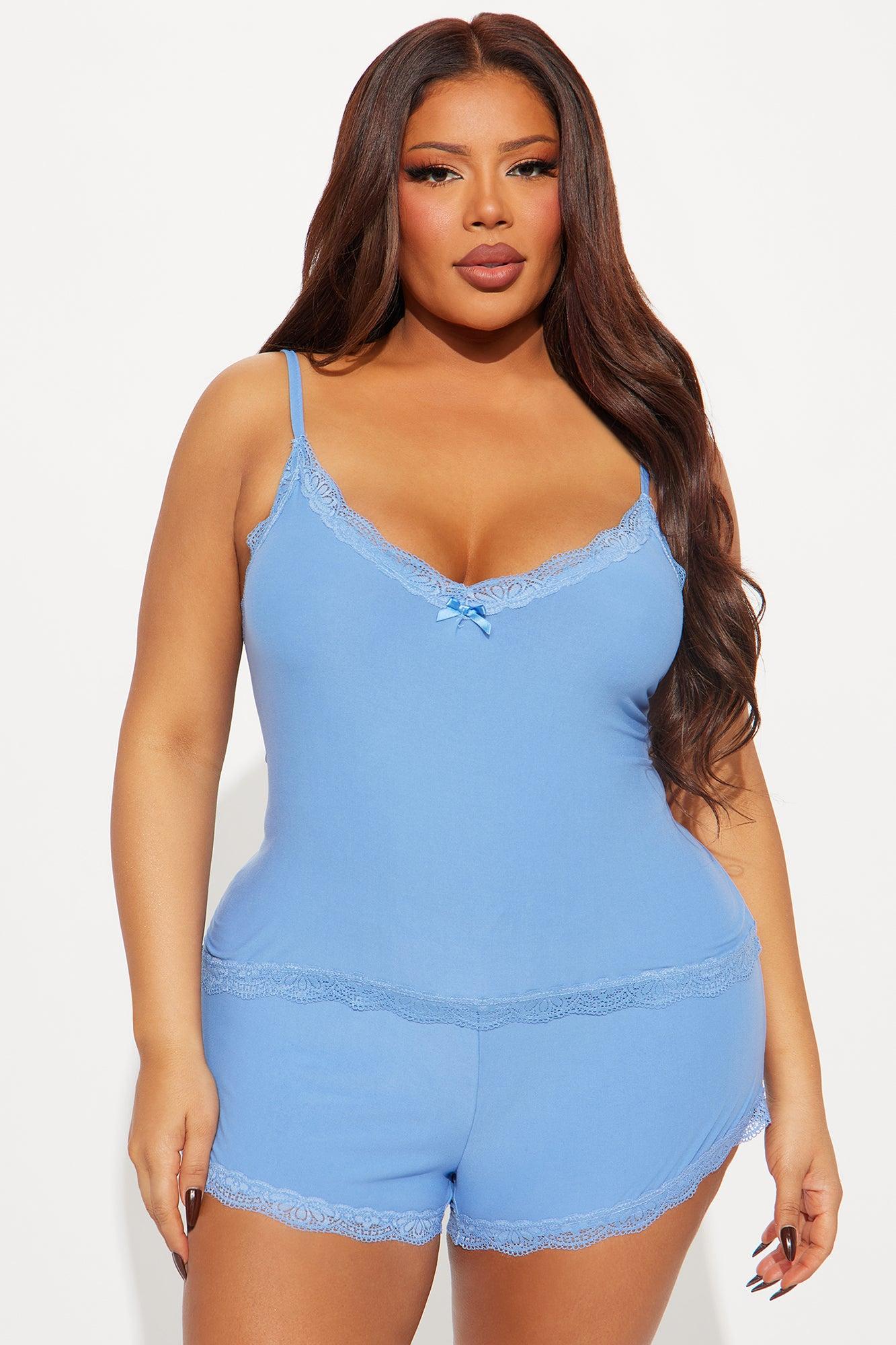 Feeling Dreamy PJ Short Set - Light Blue Product Image