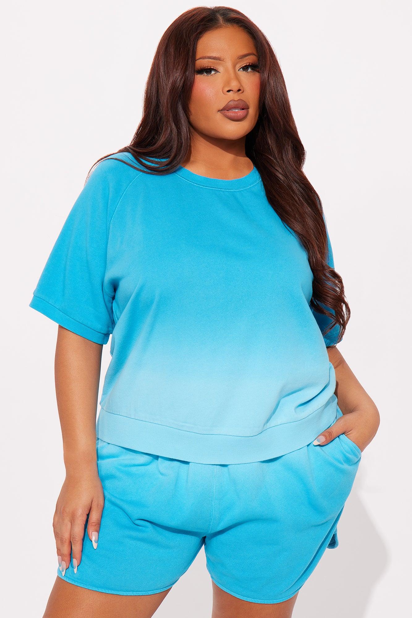 Mellow Mood Lounge Short Set - Aqua Product Image