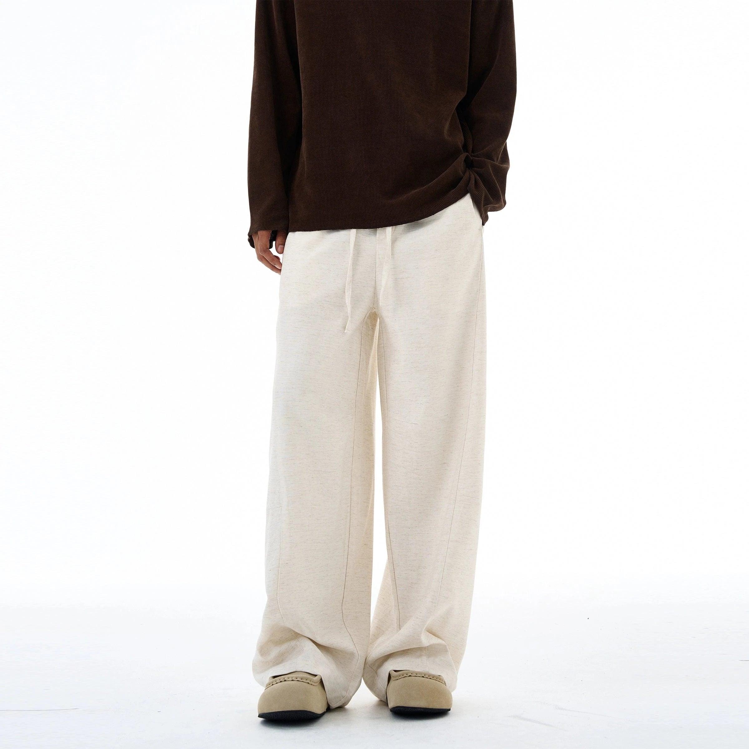 RT No. 19530 LINEN LAZY STRAIGHT PANTS Product Image