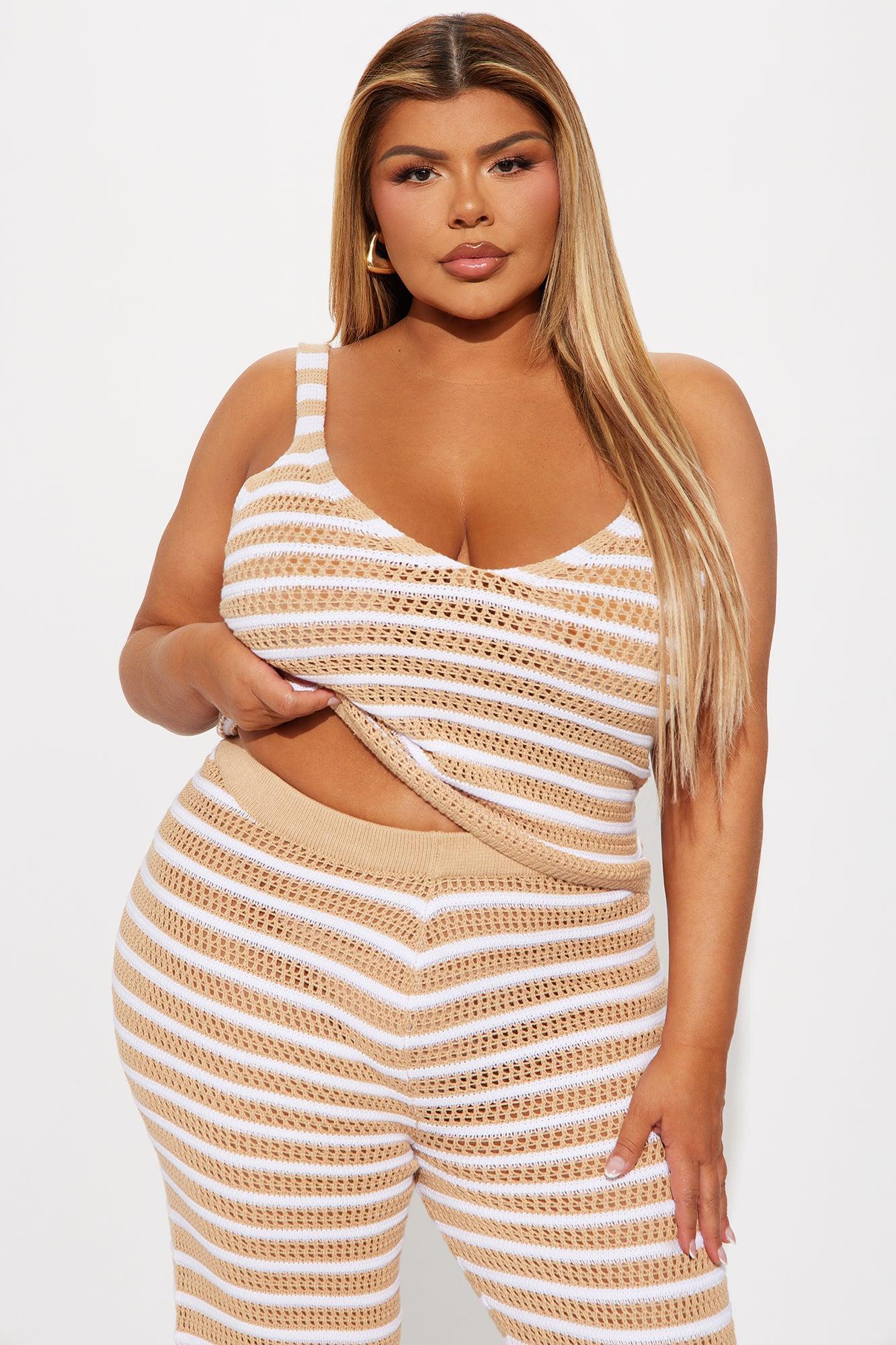 Lucky Crochet Pant Set - Taupe/combo Product Image