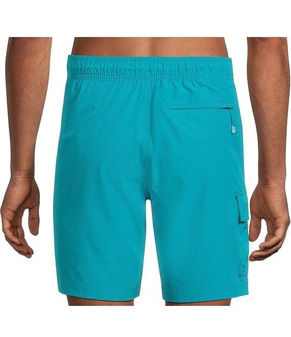 Caribbean Coastal Cargo 8#double; Inseam Solid Swim Trunks Product Image