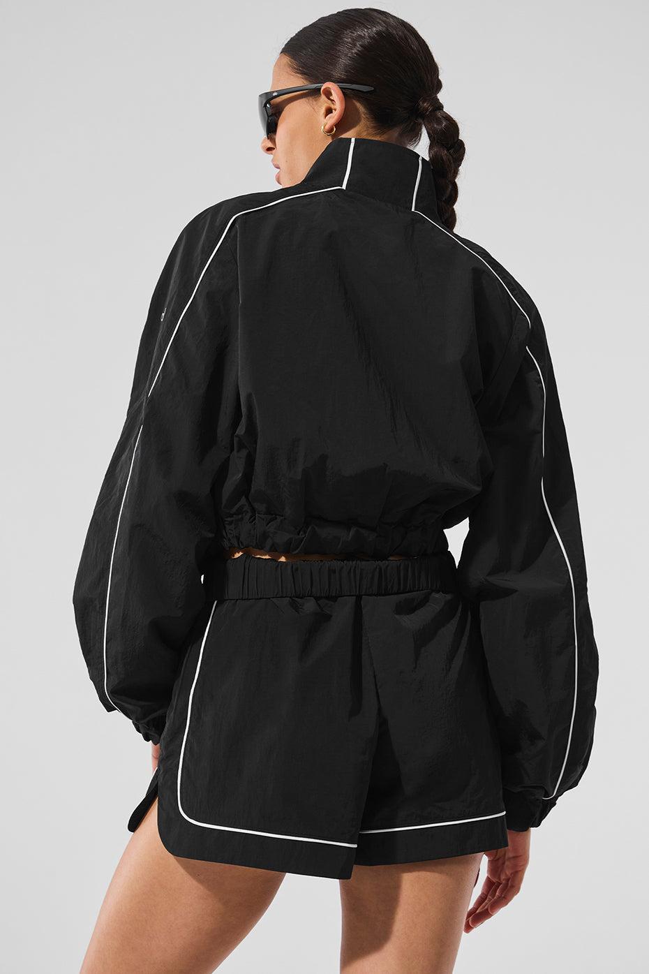 Motivate Full-Zip Track Jacket - Black/White Product Image