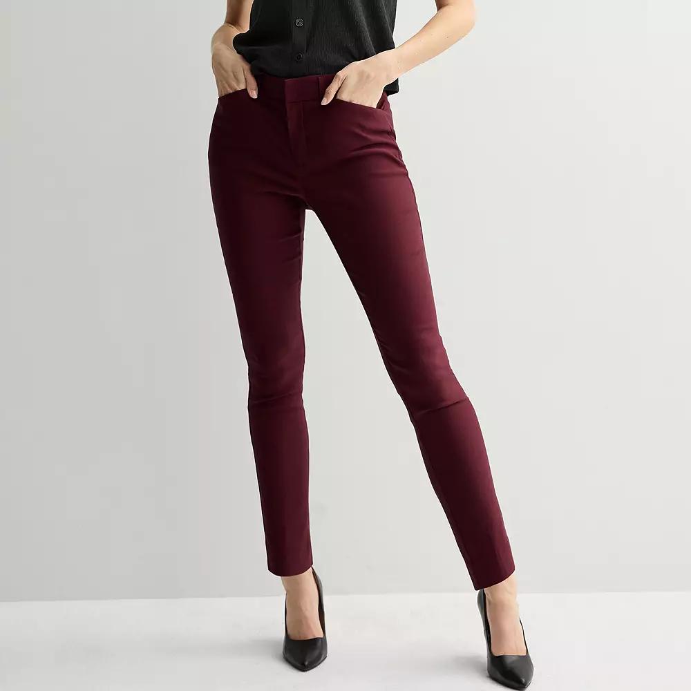 Women's Nine West Slim Ankle Pants, Size: 6, Maddie Purple Product Image