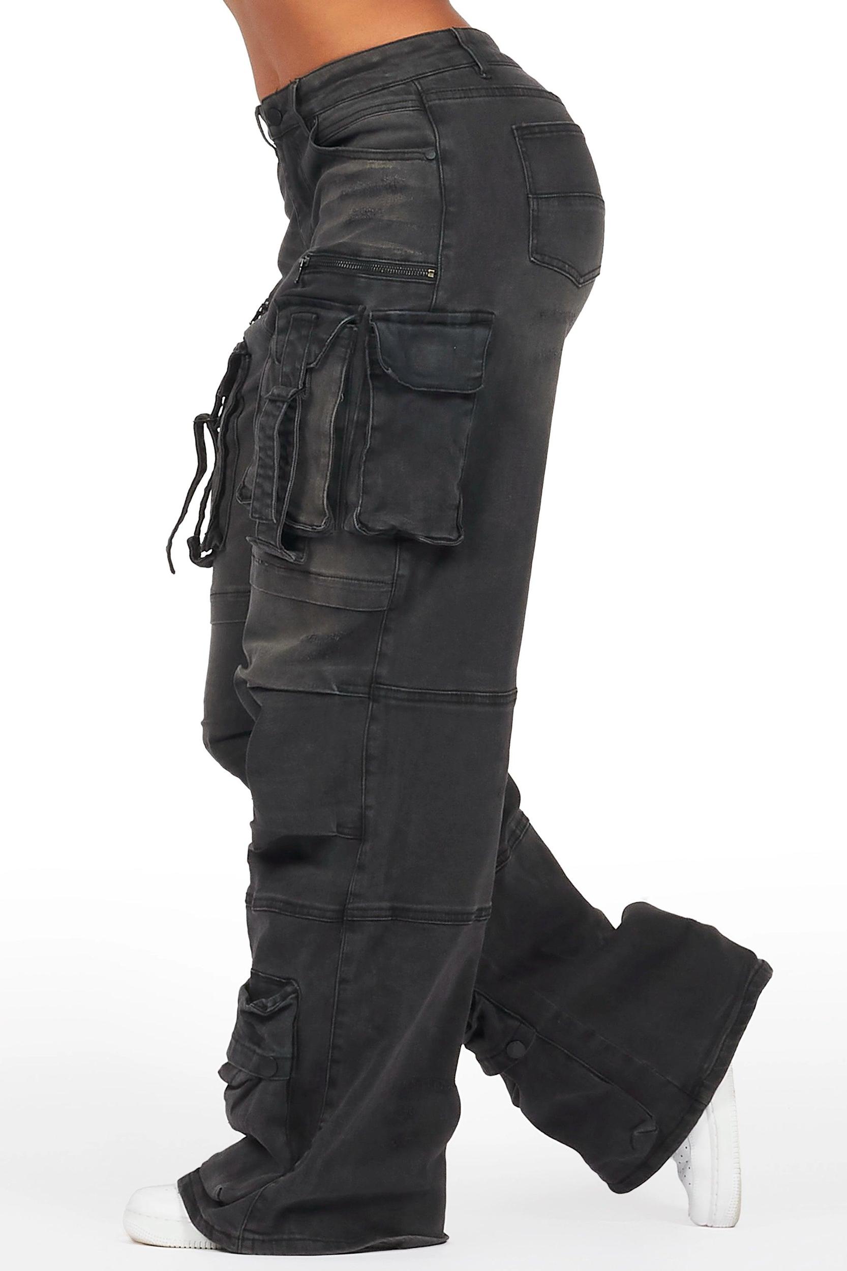 Tarella Black Wash Wide Leg Jean Female Product Image