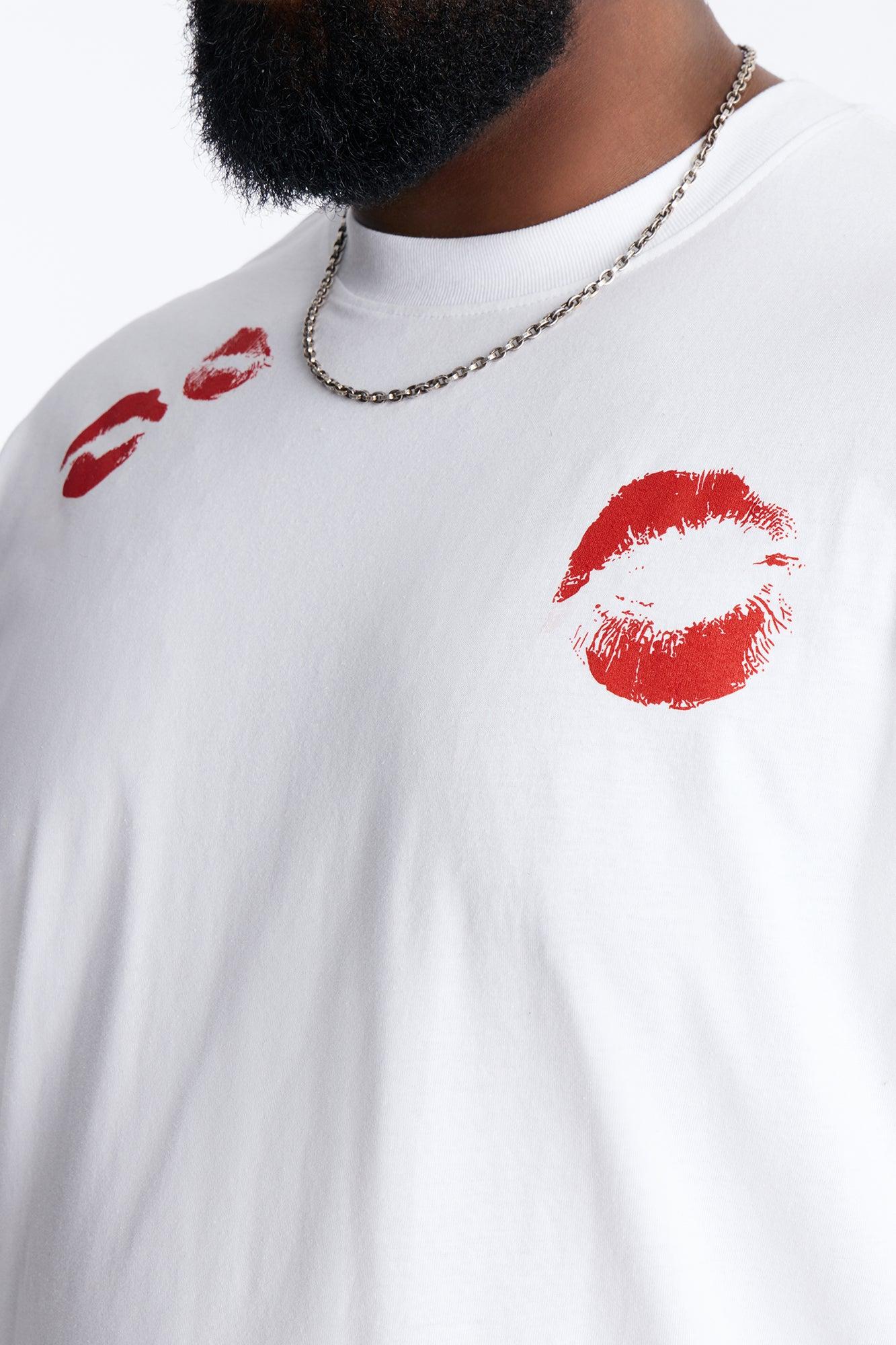 Lucky Night Boxy Short Sleeve Tee - White Product Image