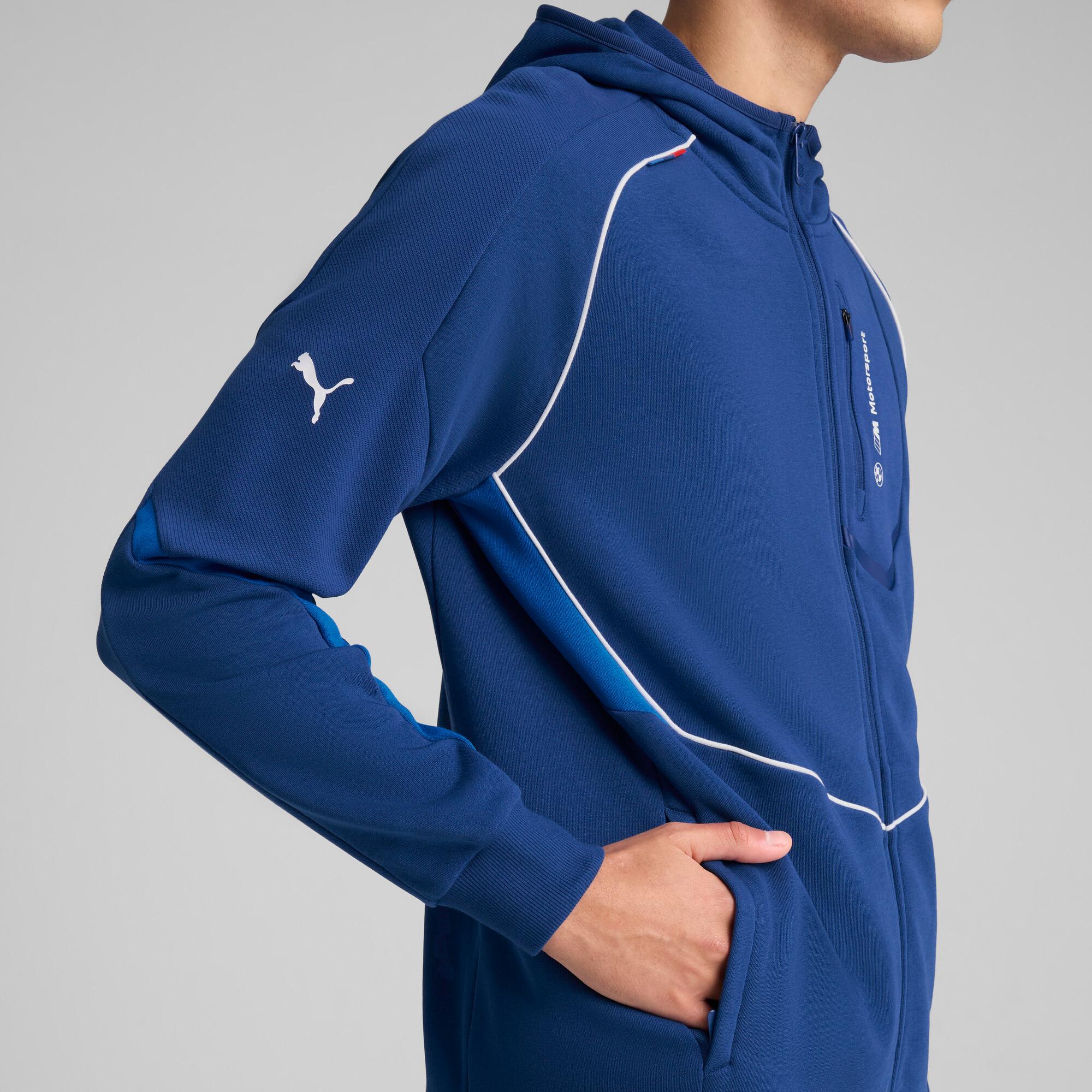 PUMA BMW M Motorsport Men's Hooded Jacket in Pro Blue/Medium Color Product Image
