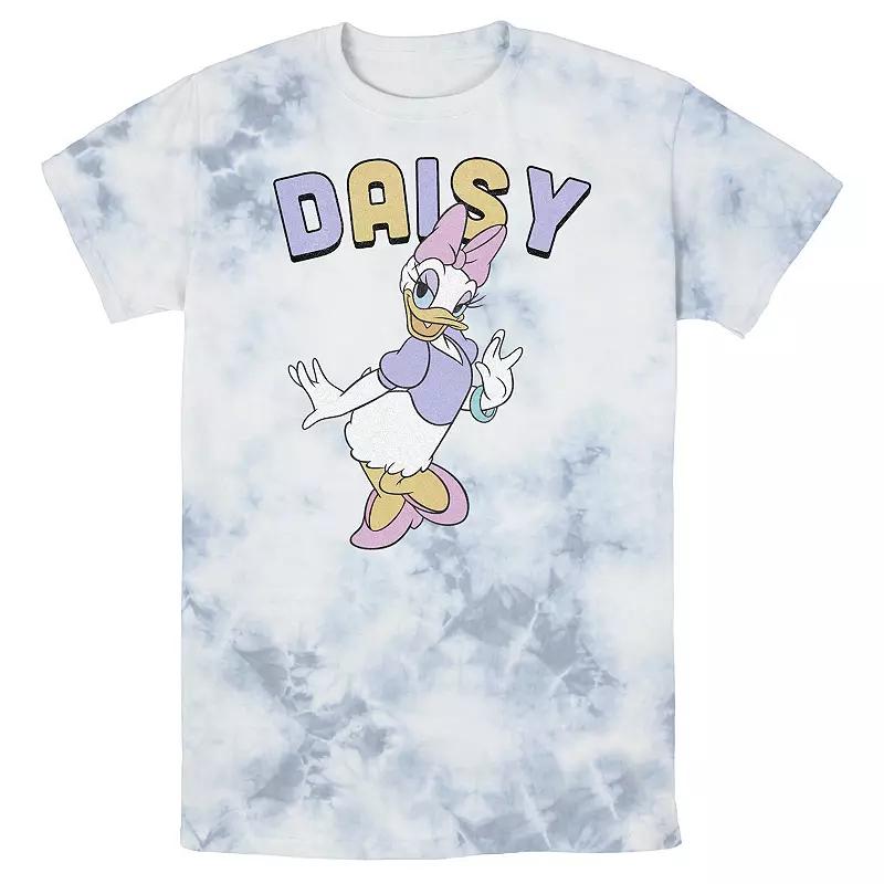 Men's Disney Mickey & Friends Daisy Duck Simple Portrait Bomabrd Wash Tee, Size: Medium, White Blue Product Image