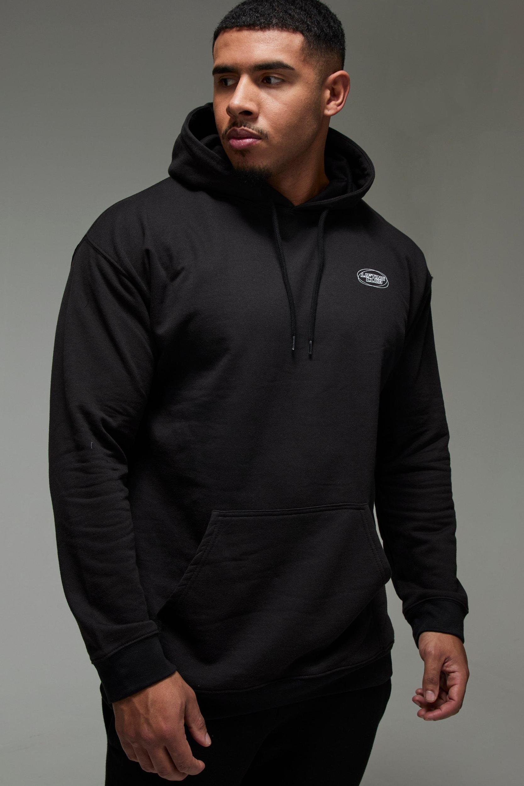Man Active Blurred Oversized Hoodie | boohooMAN USA Product Image