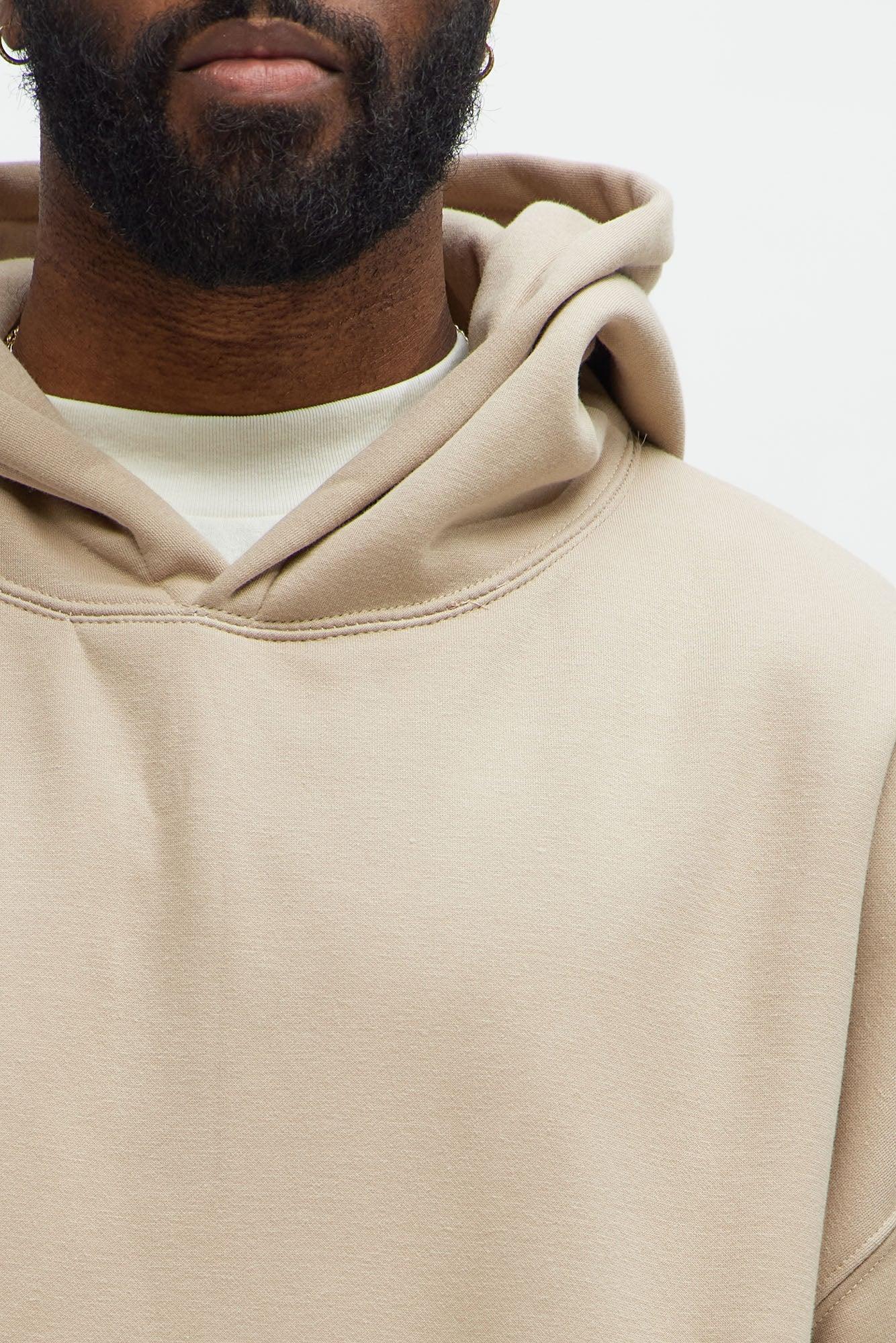 Tyson Oversized Heavyweight Hoodie - Taupe Product Image