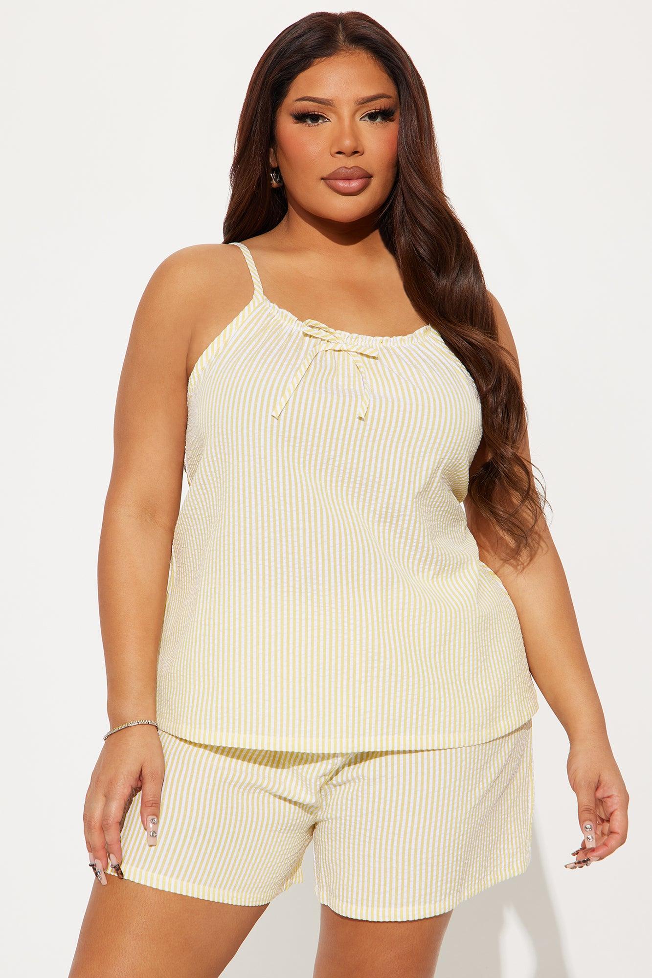 Always Dreaming Cotton PJ Short Set - Yellow Product Image