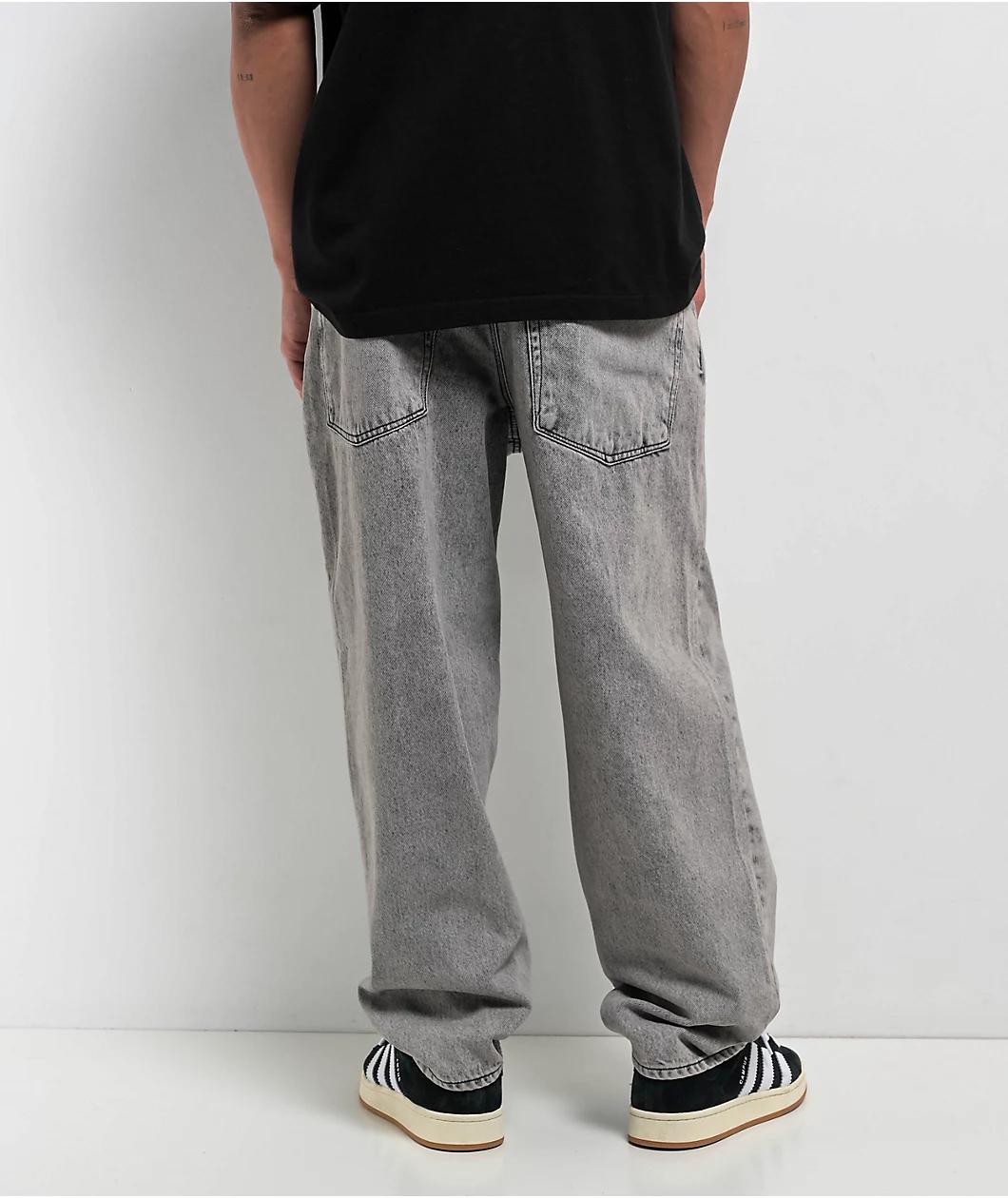Empyre Grey Wash Ultra Loose Skate Jeans Product Image