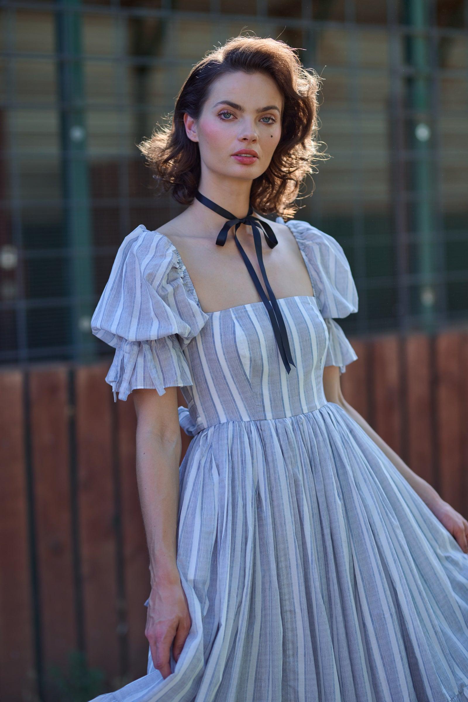 The Lake Stripe Market Dress Product Image