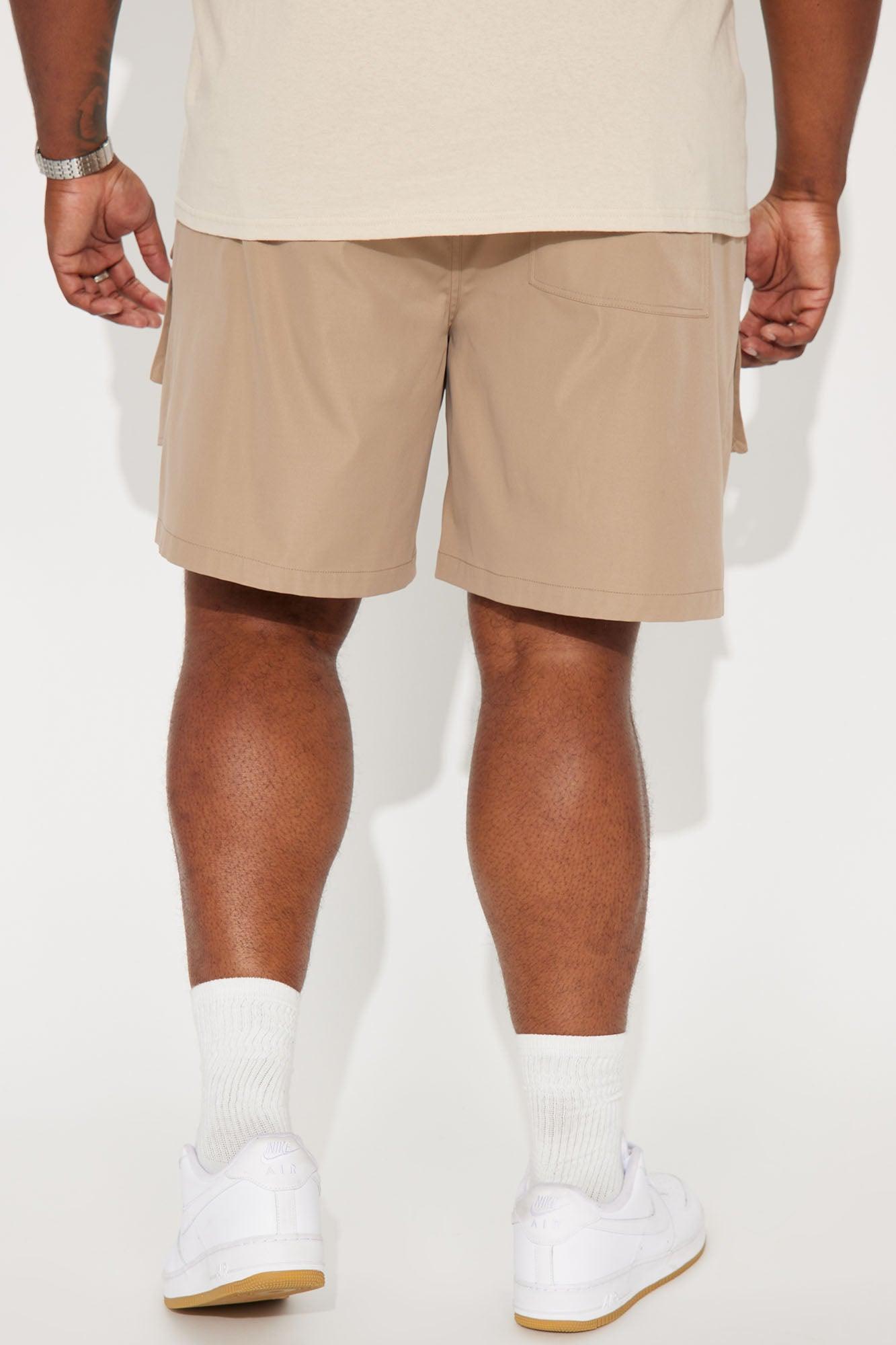 All Cap Utility Nylon Cargo Shorts - Taupe Product Image