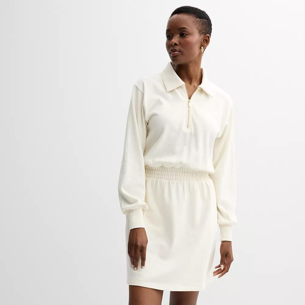 Womens Grey State Collared Knit Dress Product Image